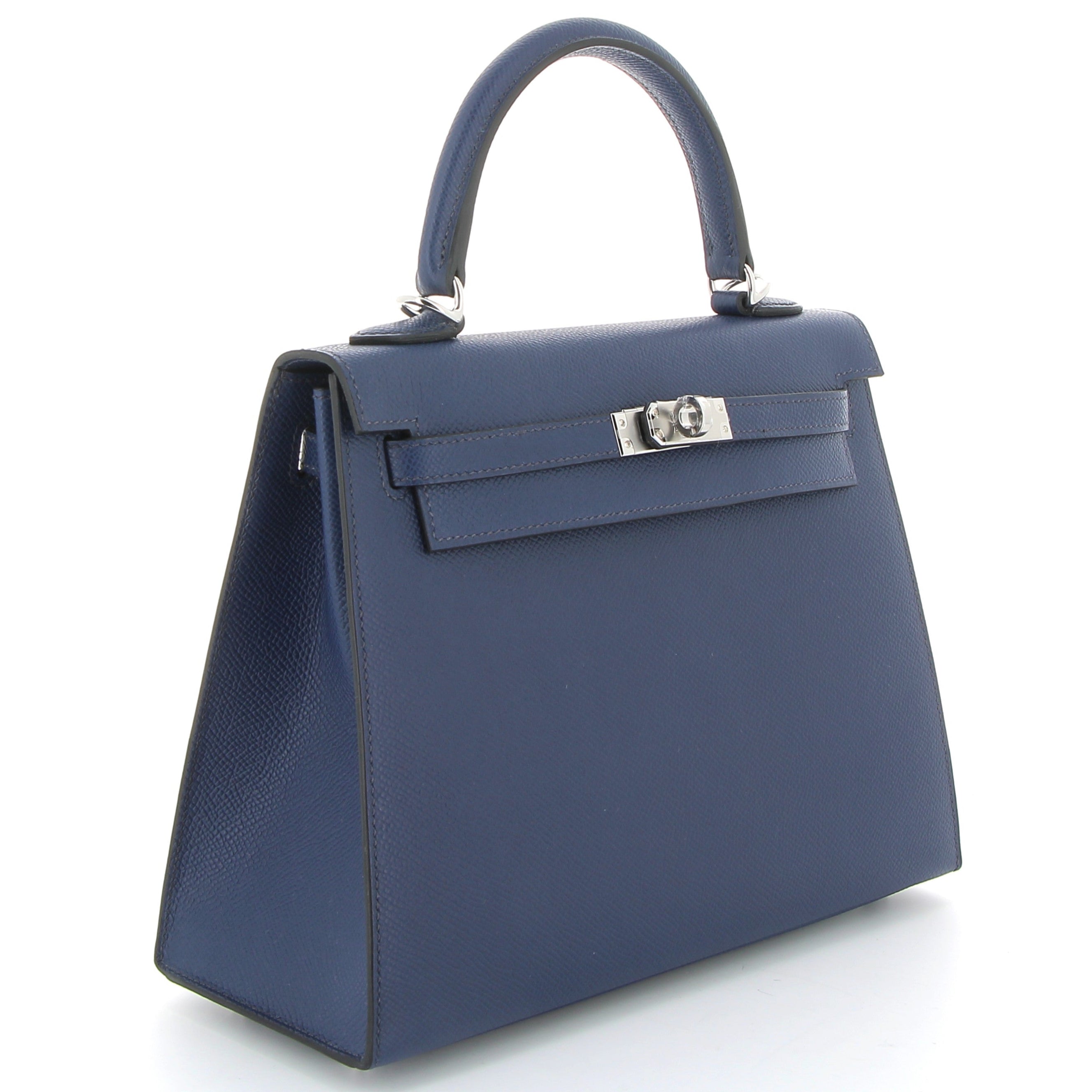 HERMÈS Kelly 25 Bleu Saphir Epsom leather Palladium hardware