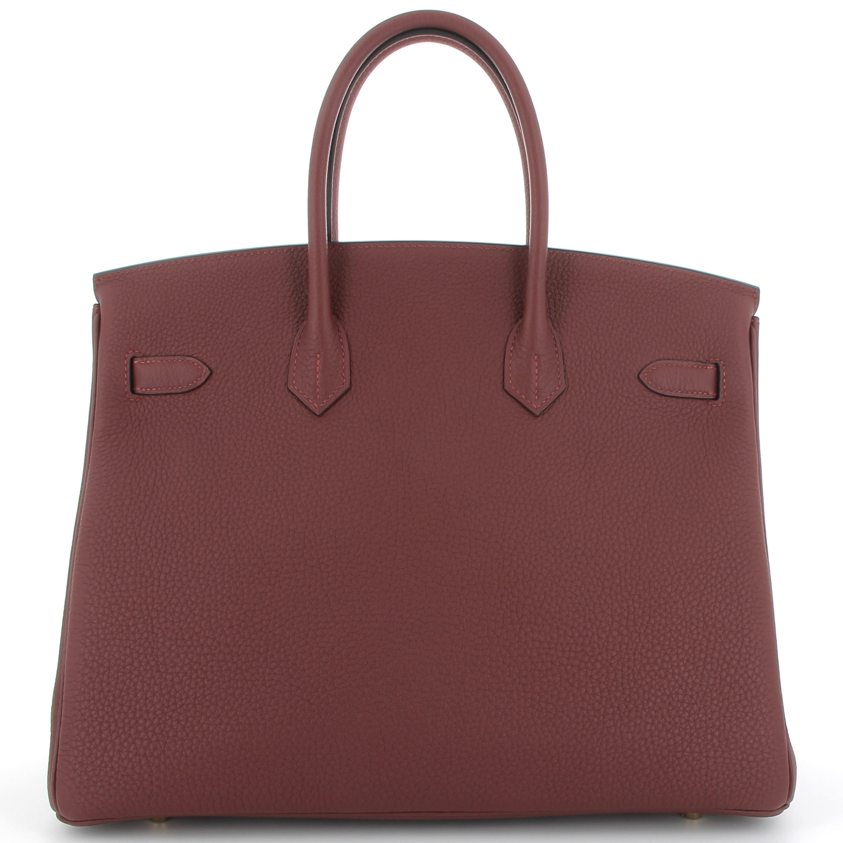 HERMES Birkin 35 Rouge H Togo Leather Gold Hardware