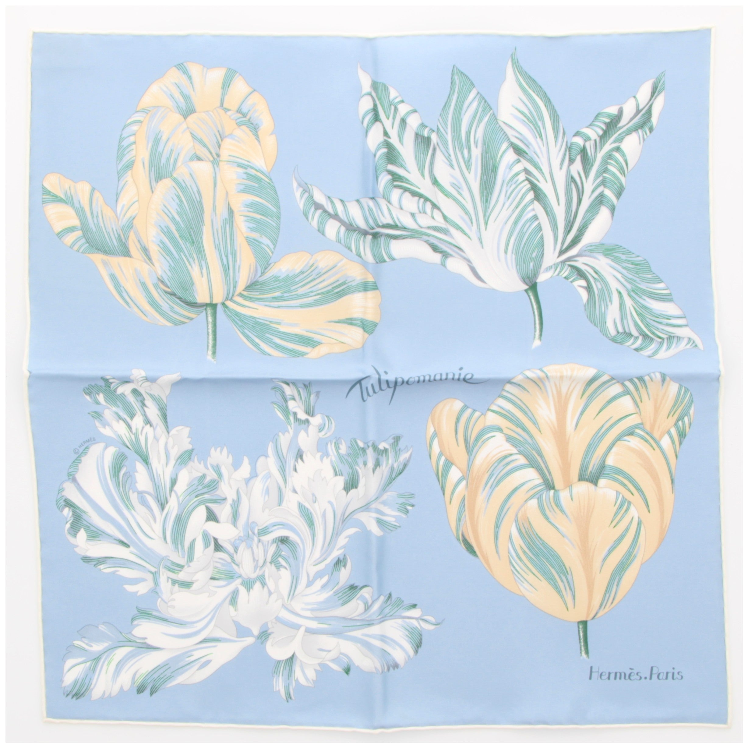 HERMÈS Tulipomanie Silk Scarf