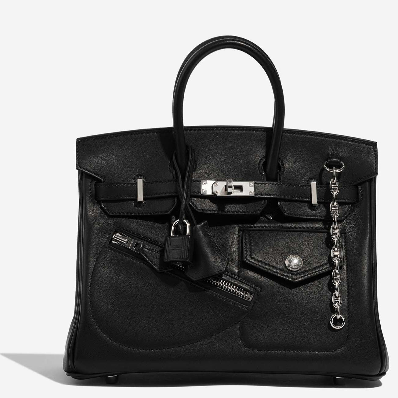HERMÈS Birkin 25 The Rock Veau Volupto Noir