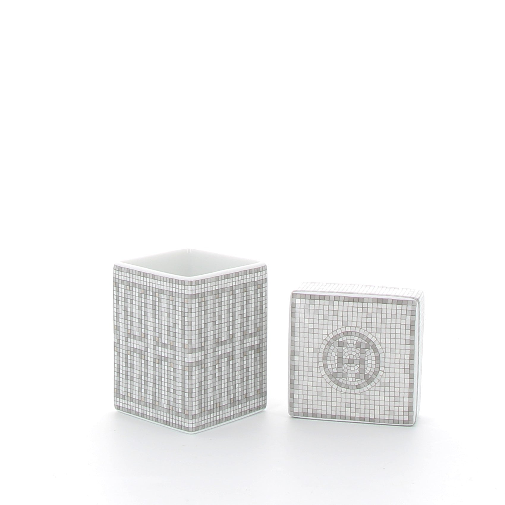 HERMÈS Petite Boîte Mosaïque Platine