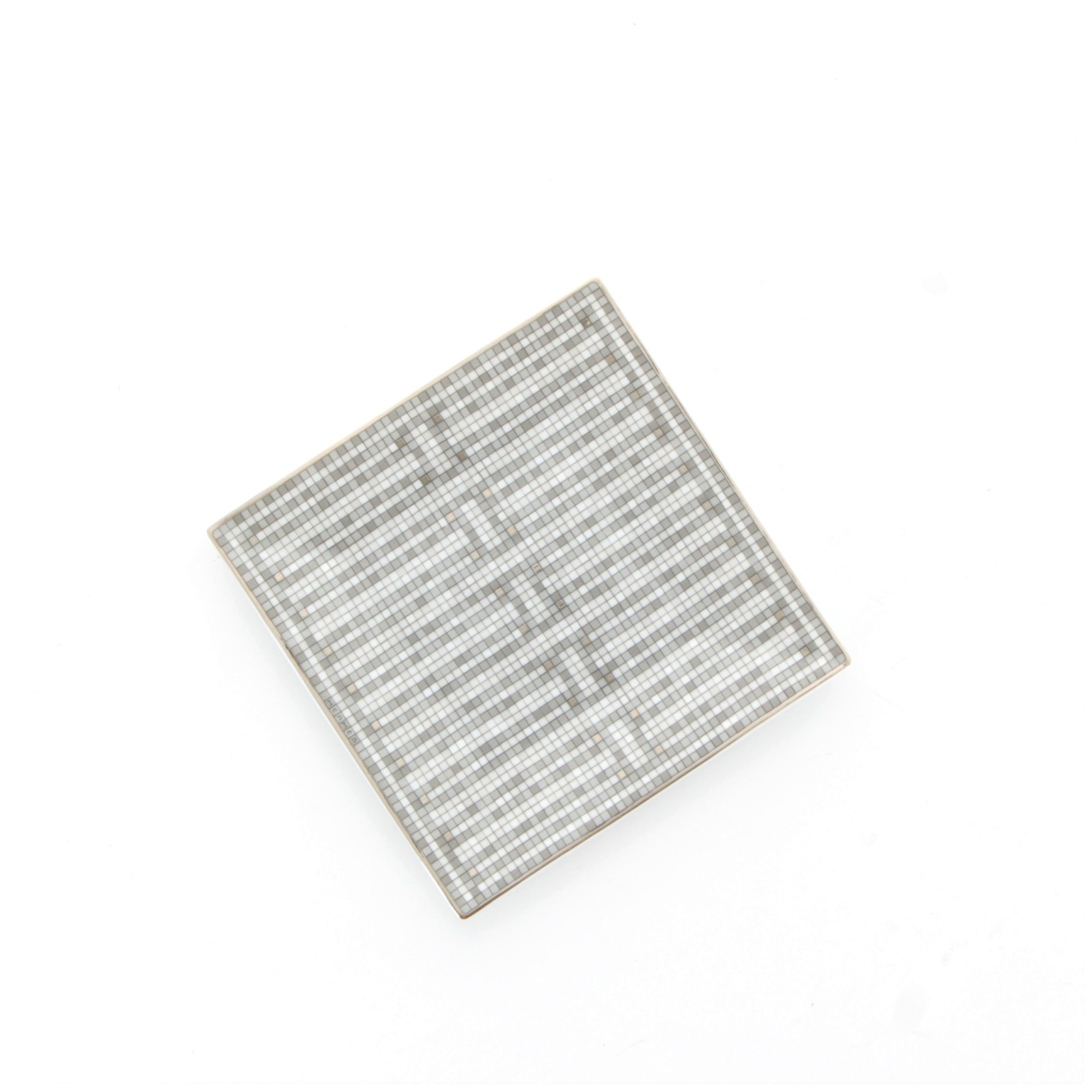 HERMÈS Petit Carré Mosaïque Platine