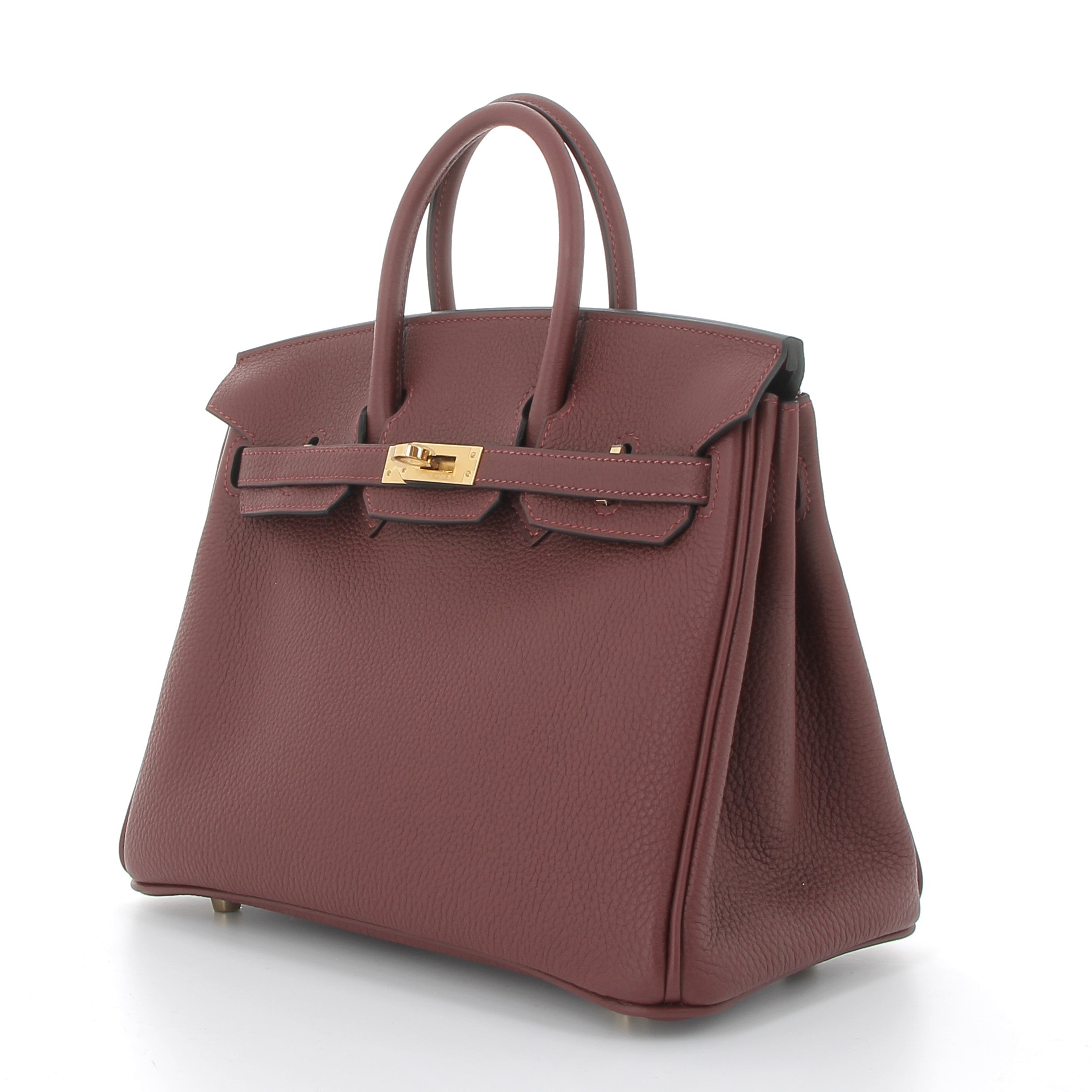HERMES Birkin 25 Rouge H Togo Leather Gold Hardware