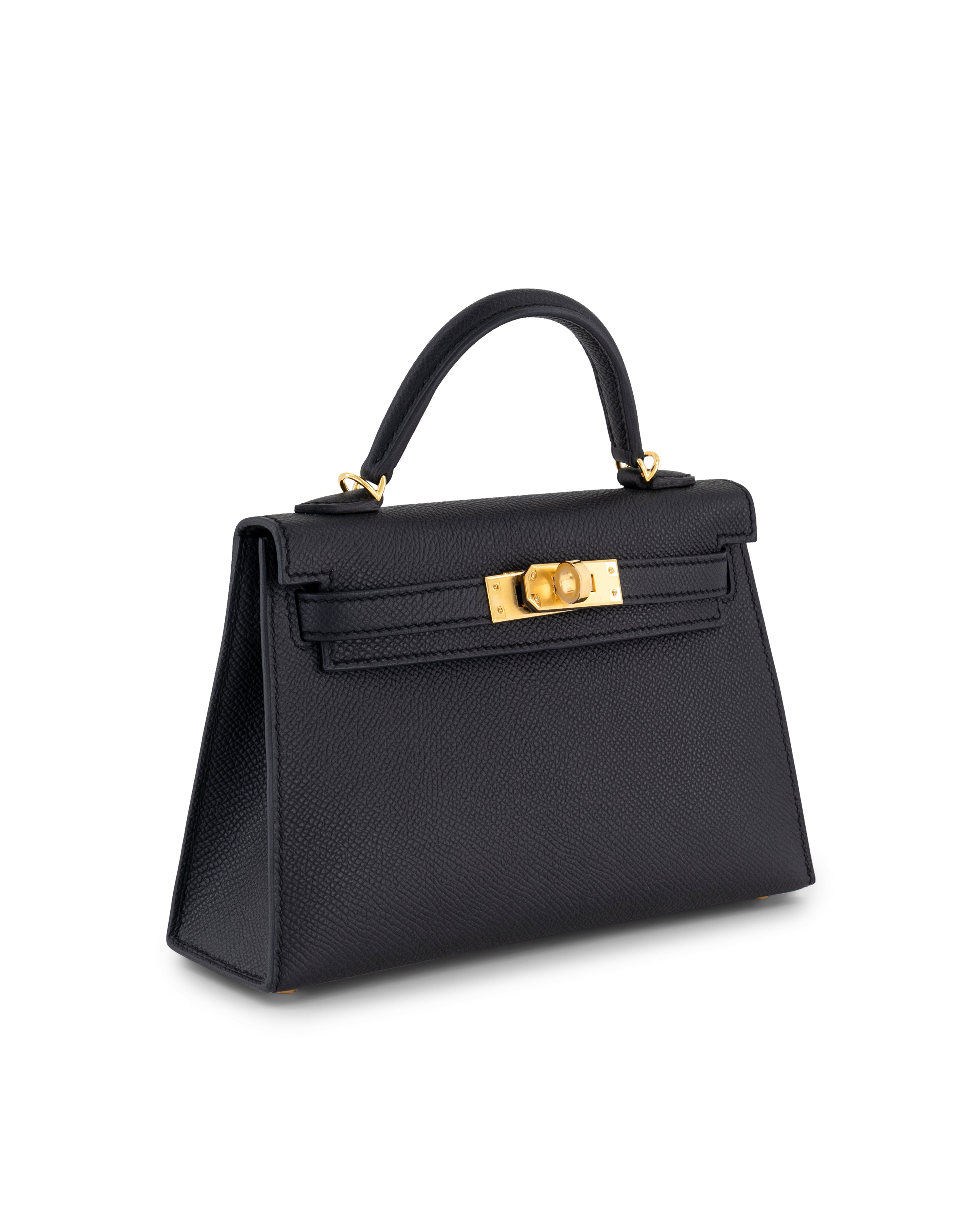Hermès Mini Kelly 20cm in Black Epsom with Gold Hardware