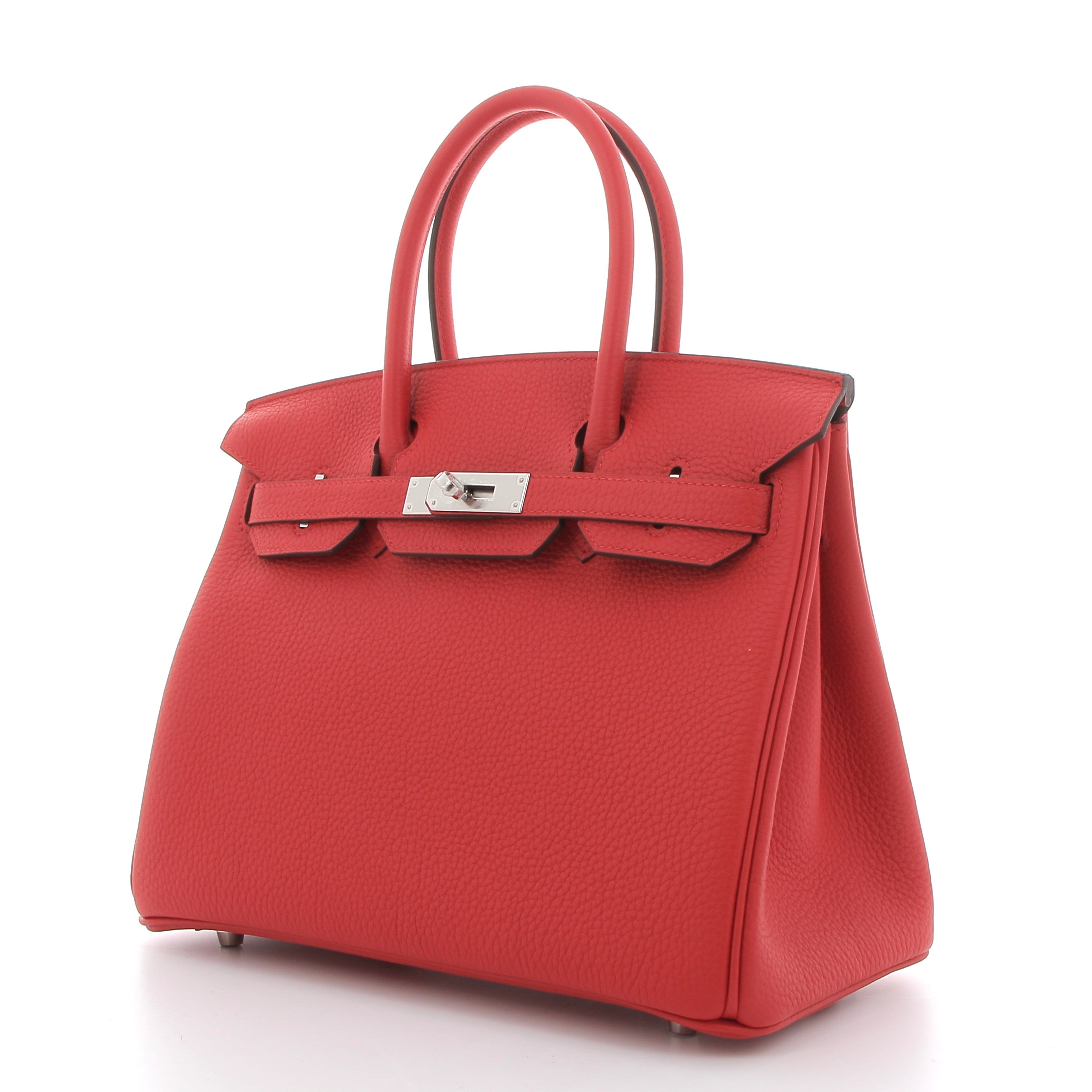 HERMES Birkin 30 Rouge de Cœur Togo Leather Palladium Hardware