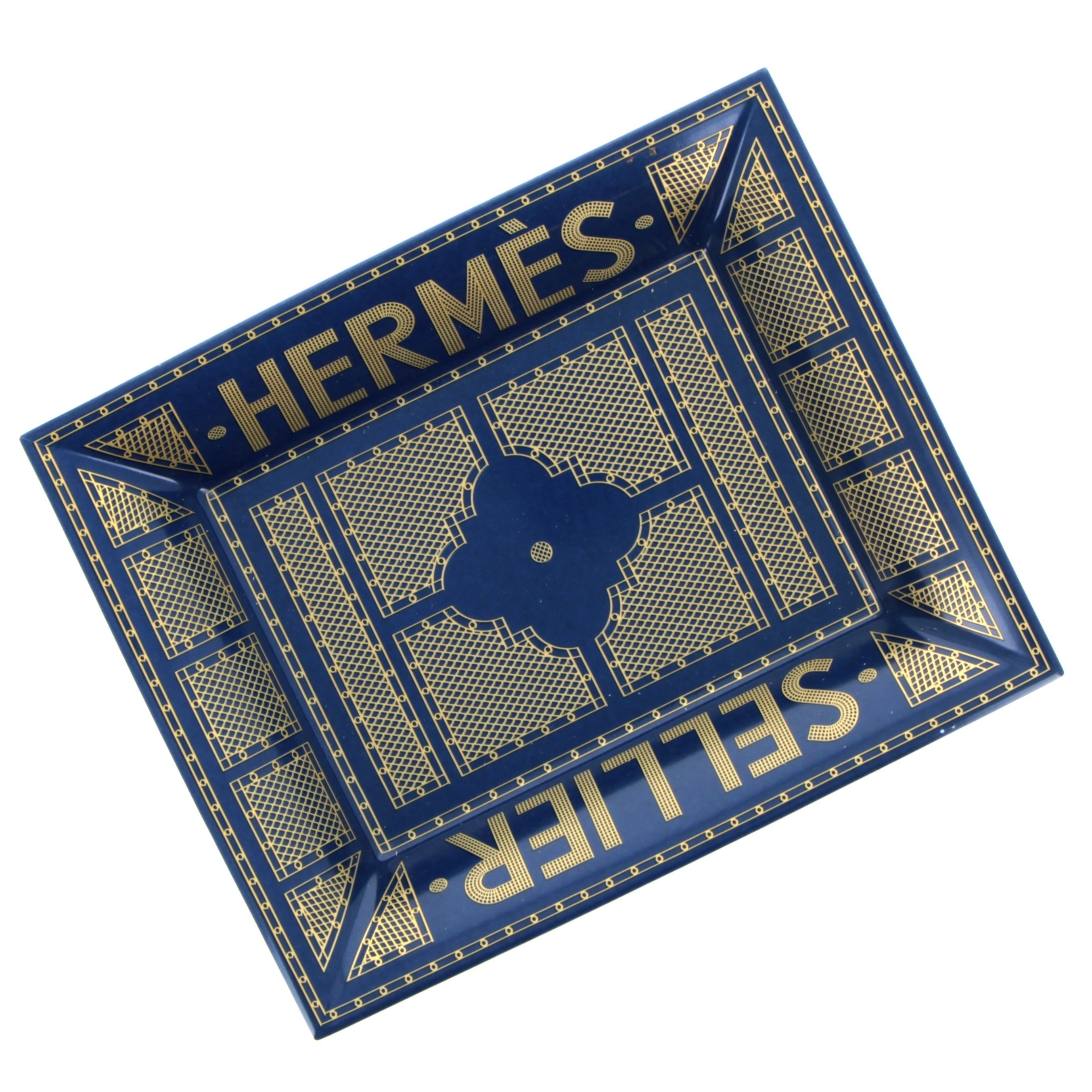 HERMÈS Vide Poches Sellier Royal Blue