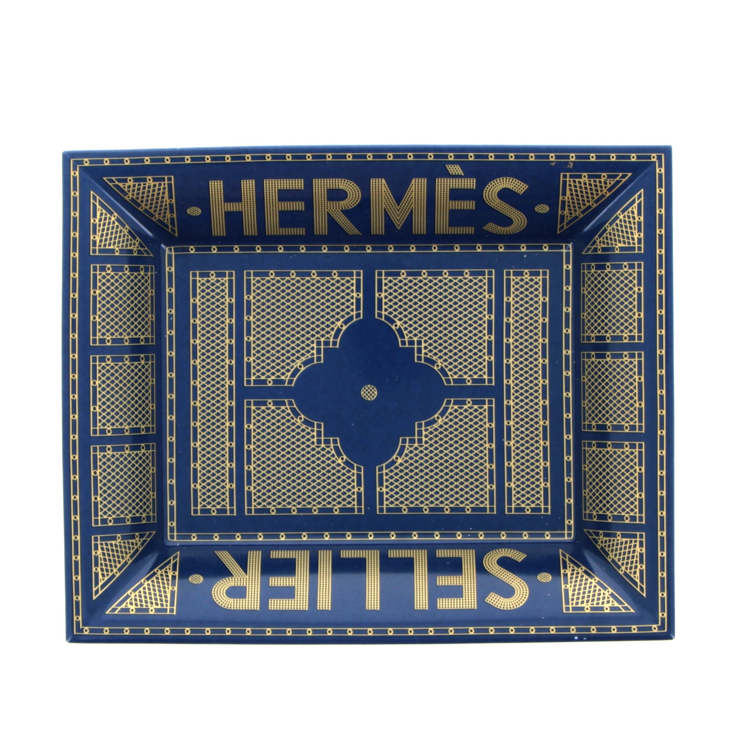 HERMÈS Vide Poches Sellier Royal Blue
