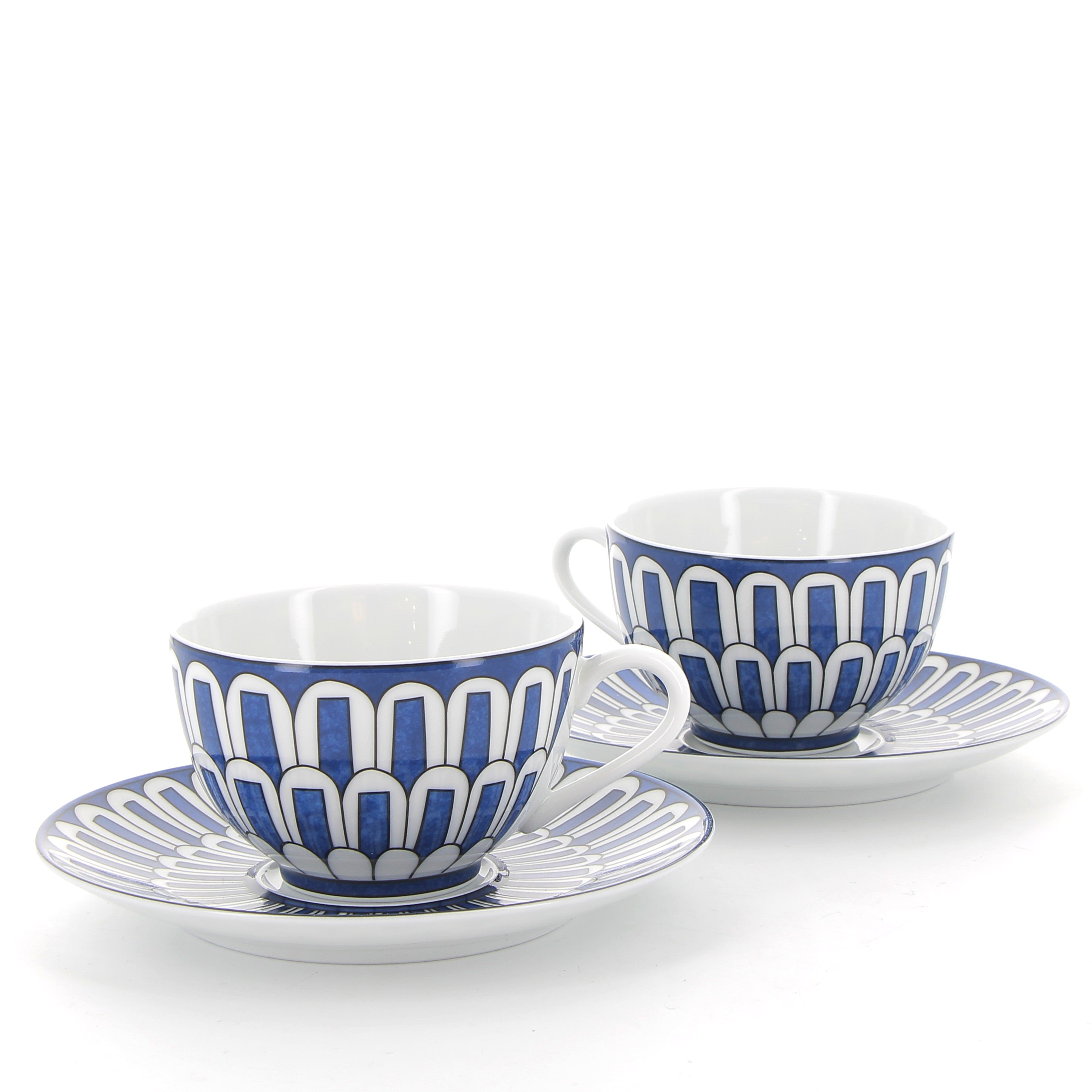 HERMES Tea Cup (x2) Bleus d'Ailleurs