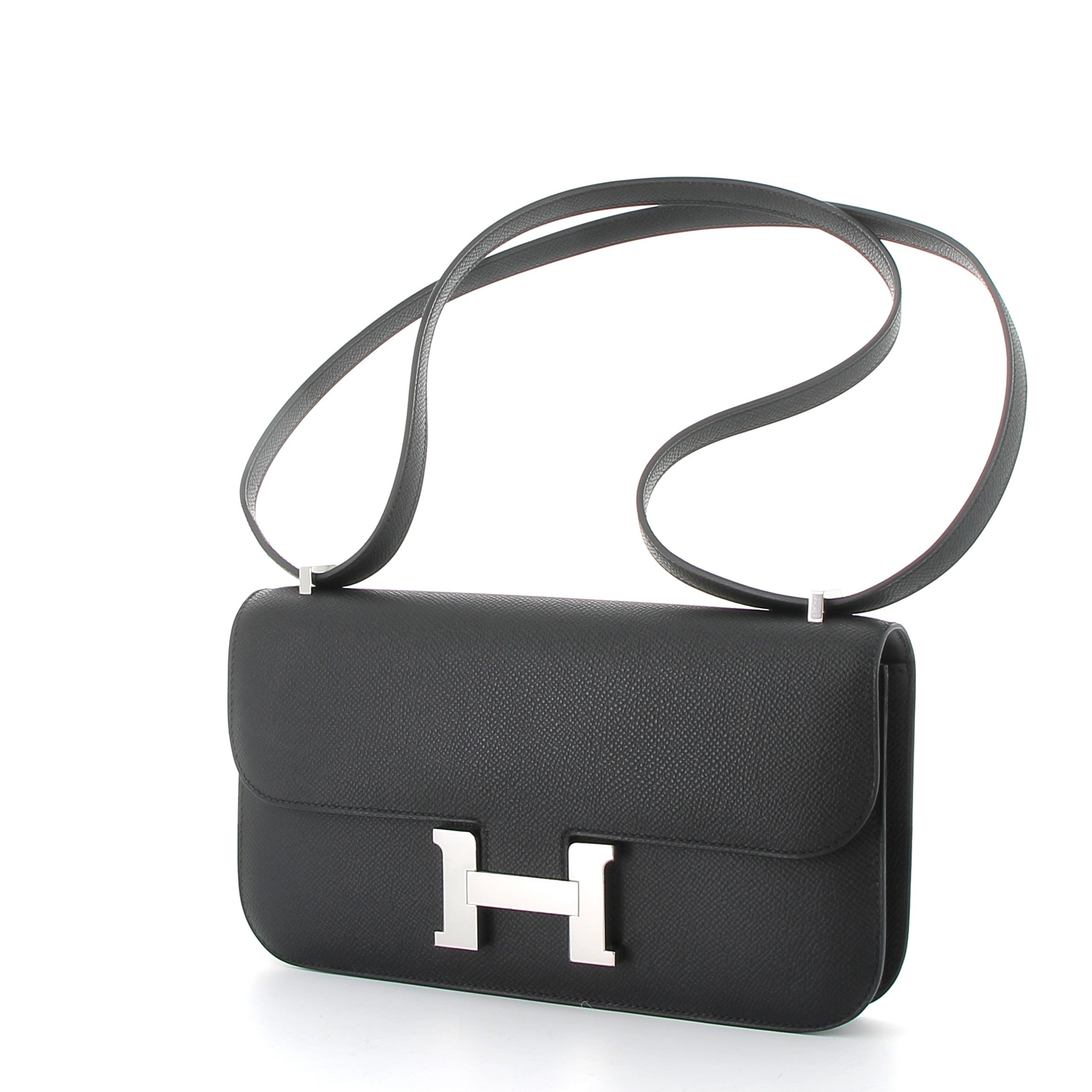 HERMES Constance Elan Noir Epsom Palladium Hardware