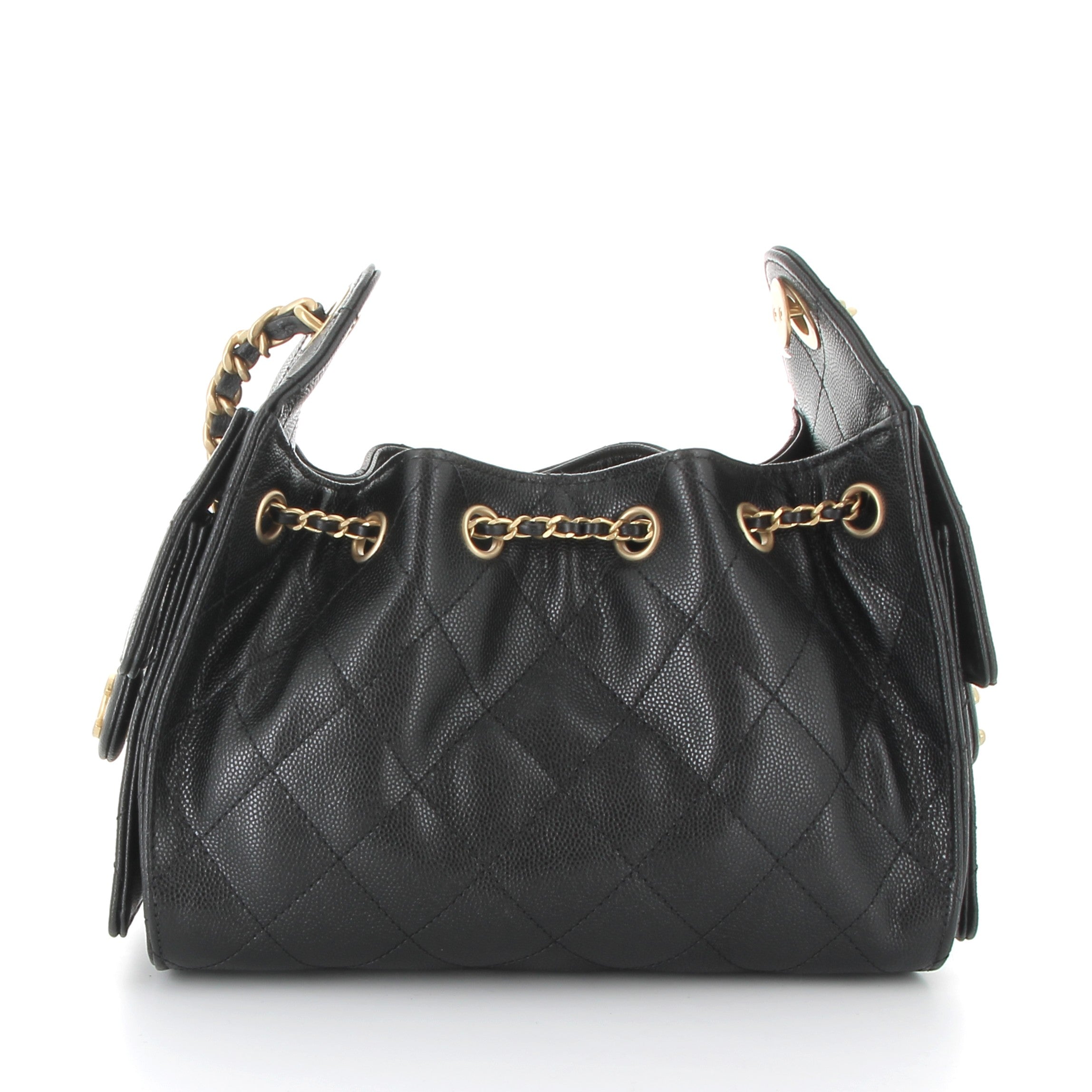 CHANEL Chanel 25 Mini Grained Calfskin Gold Hardware