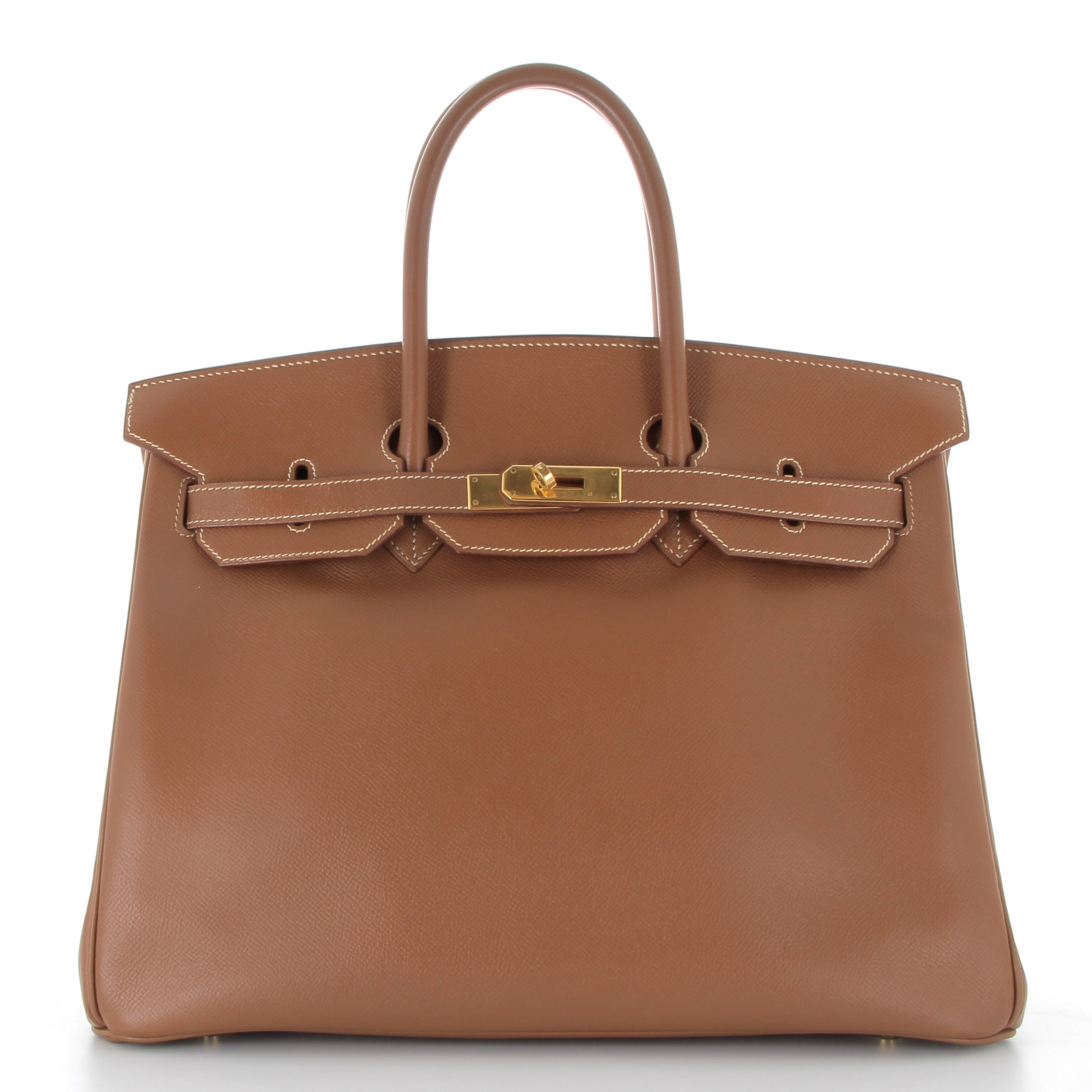 HERMES Birkin 35 Gold Epsom Retourne Gold Hardware