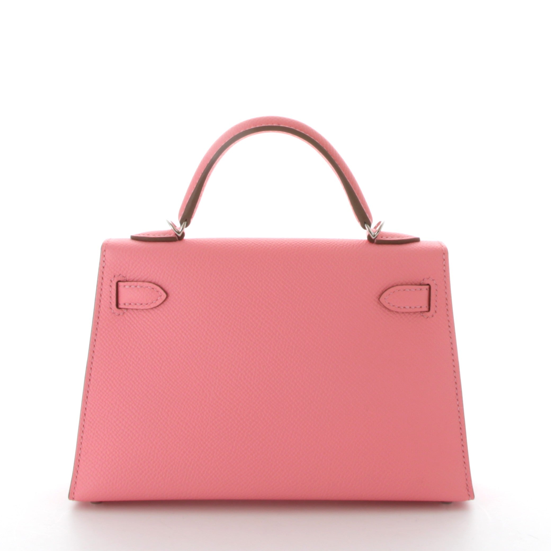 HERMES Kelly 20 Rose Confetti Epsom Palladium Hardware