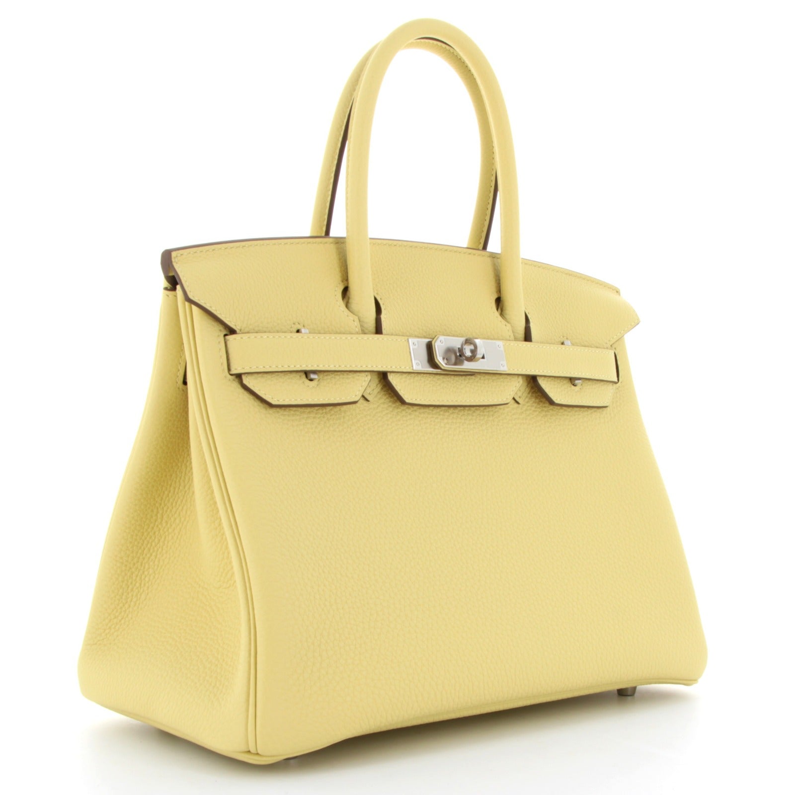 HERMES Birkin 30 Jaune Poussin Togo Palladium Hardware