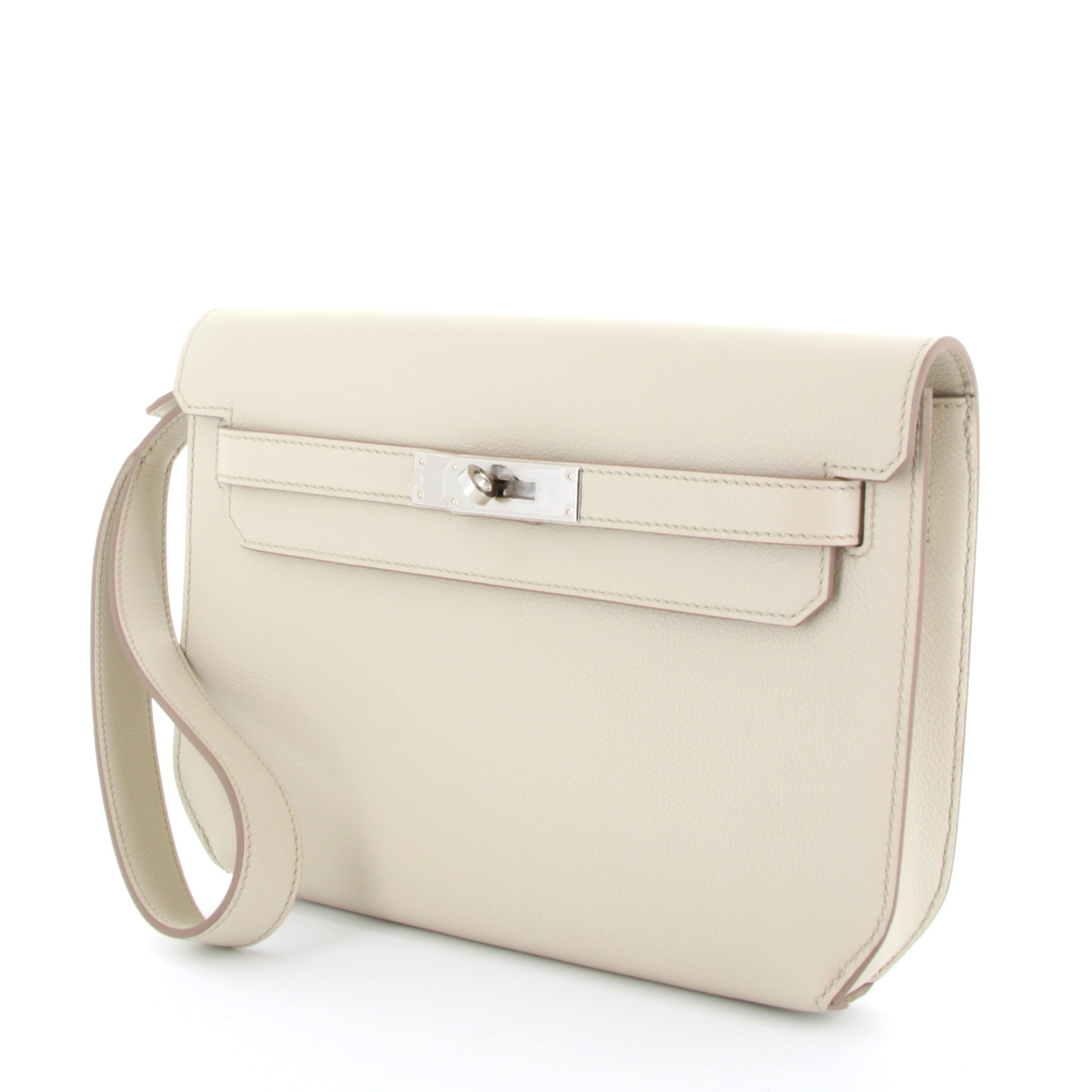 HERMES Kelly Depeche Beton Evercolor Palladium Hardware