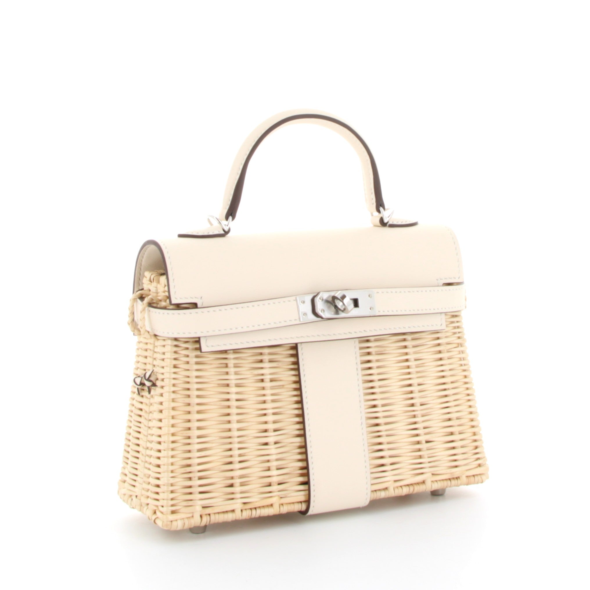 HERMES Kelly 20 Picnic Nata Swift Palladium Hardware