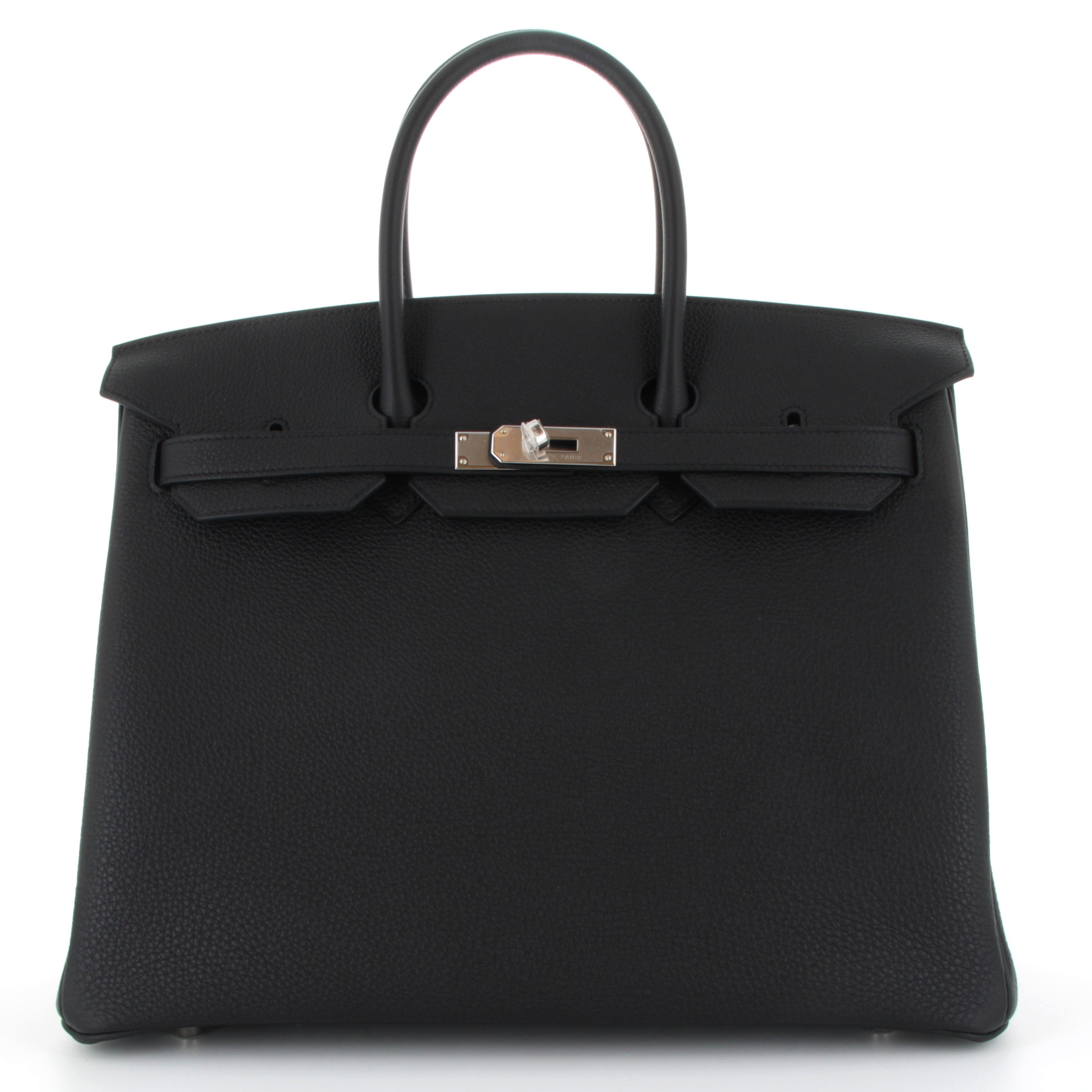HERMES Birkin 35 Noir Togo Palladium Hardware