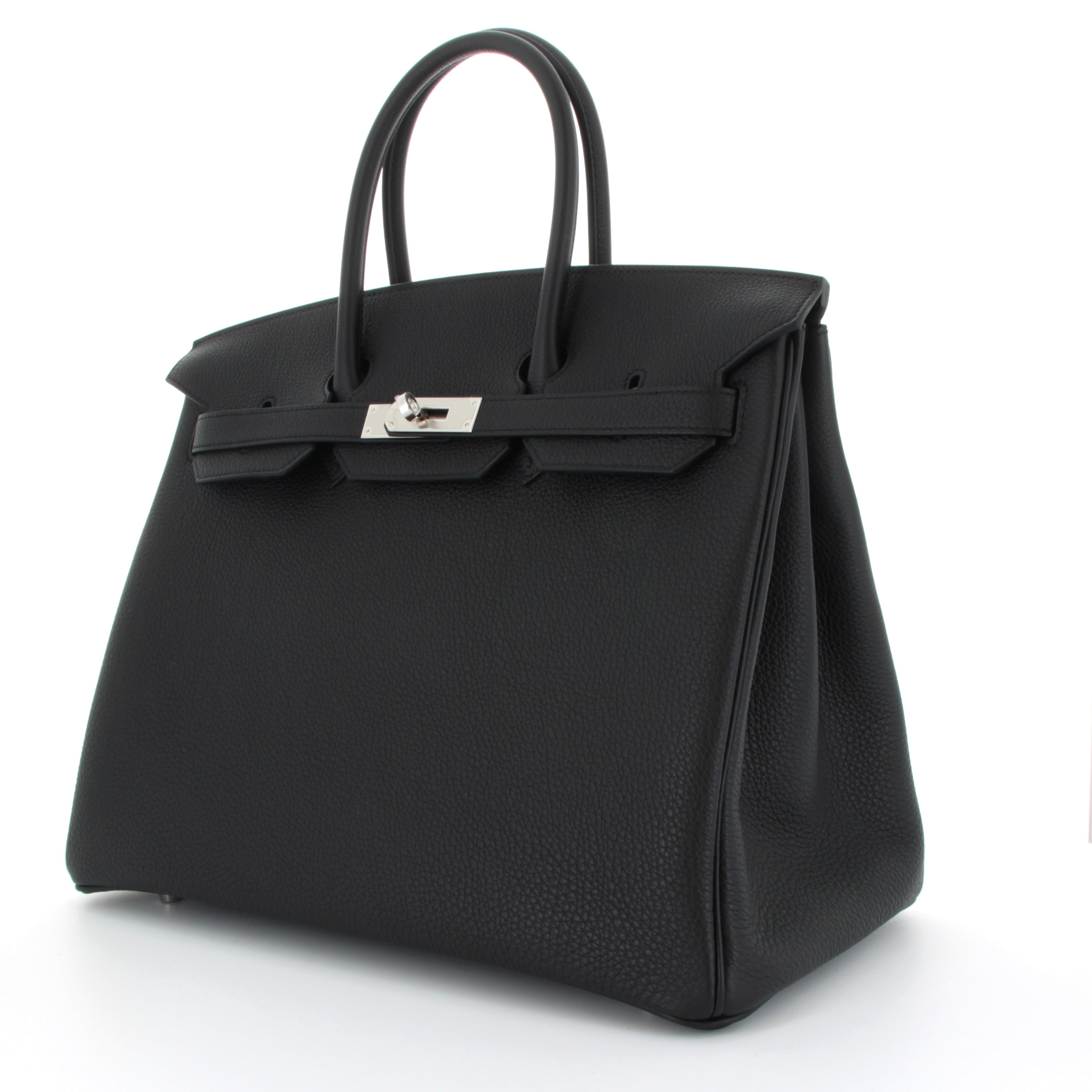 HERMES Birkin 35 Noir Togo Palladium Hardware