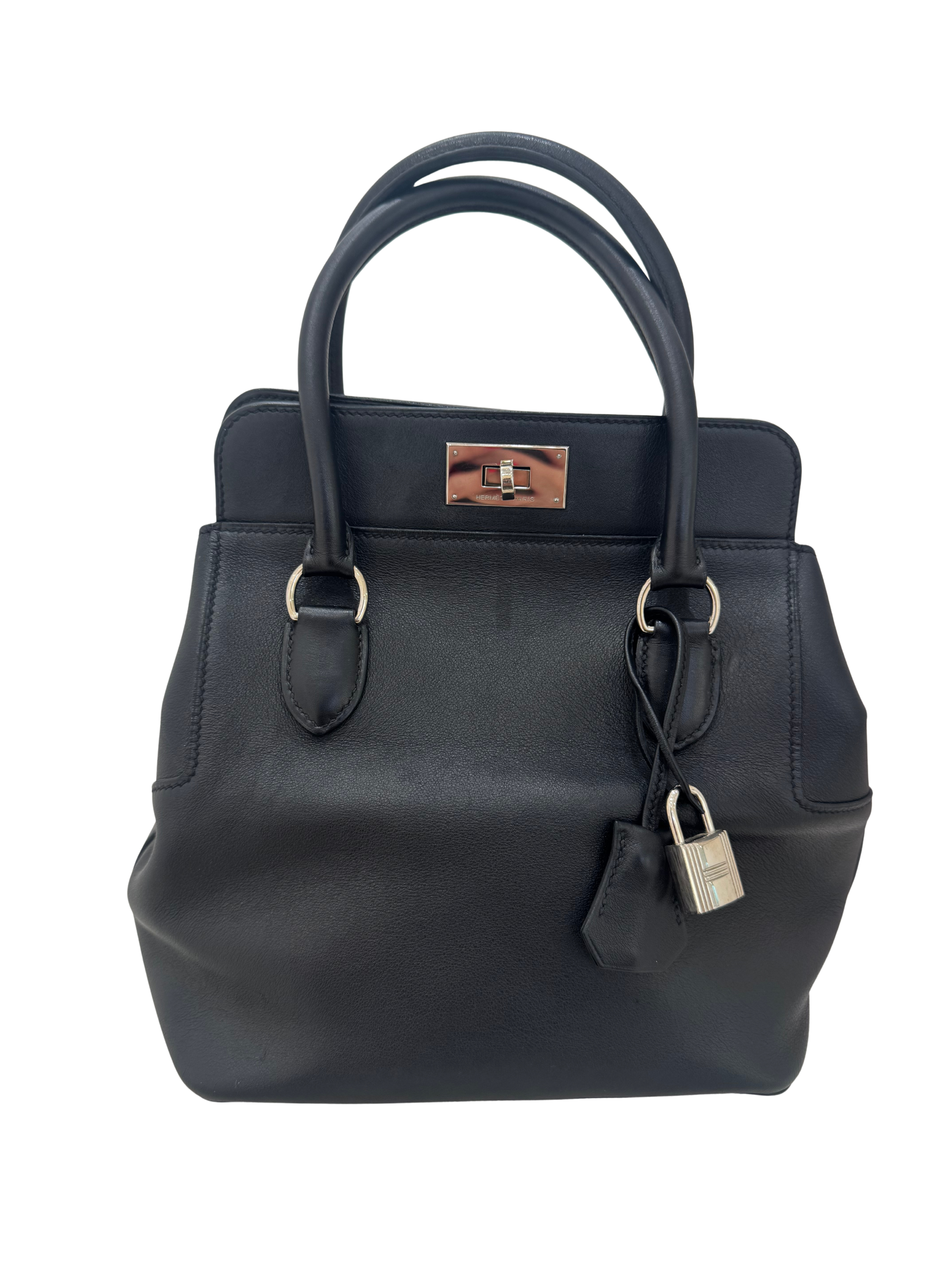 HERMES Toolbox 20 Noir Swift Palladium hardware