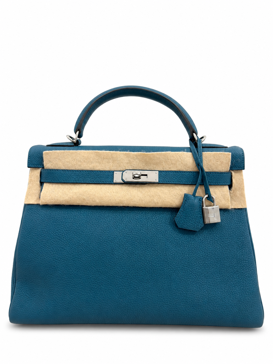Hermès Kelly 32 Bleu Jean Togo Palladium Hardware