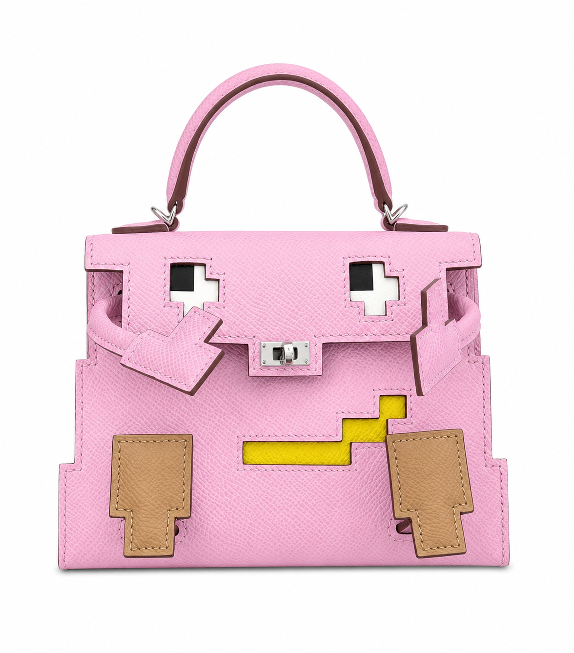 Hermès Picto Kelly Doll Mauve Sylvestre Epsom Leather Palladium Hardware Limited Edition