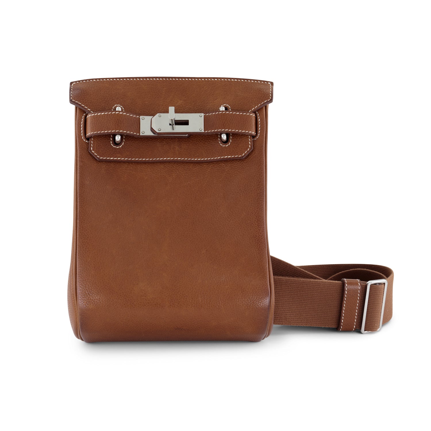 Hermès Hac A Dos PM Fauve Barenia Leather with Palladium Hardware