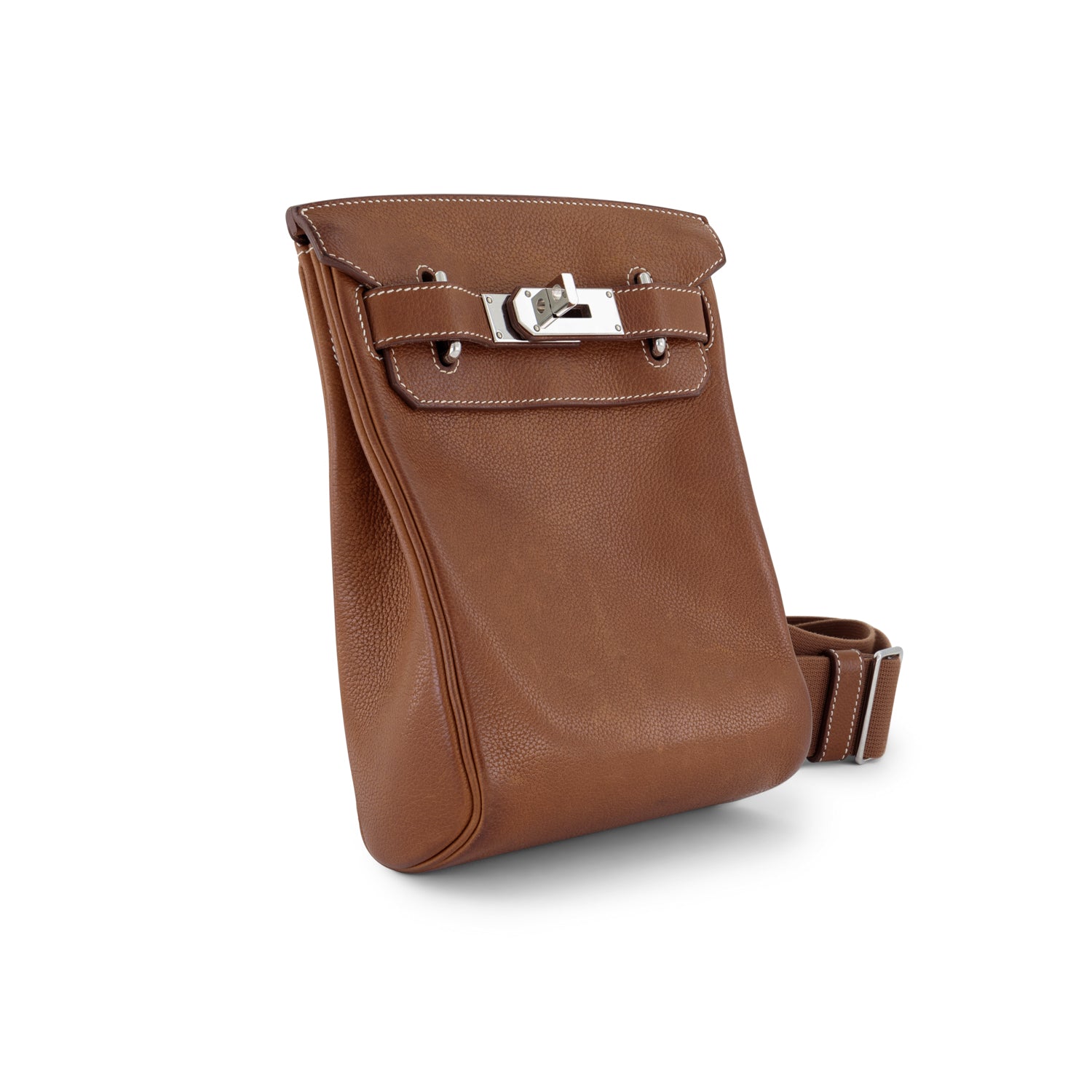 Hermès Hac A Dos PM Fauve Barenia Leather with Palladium Hardware