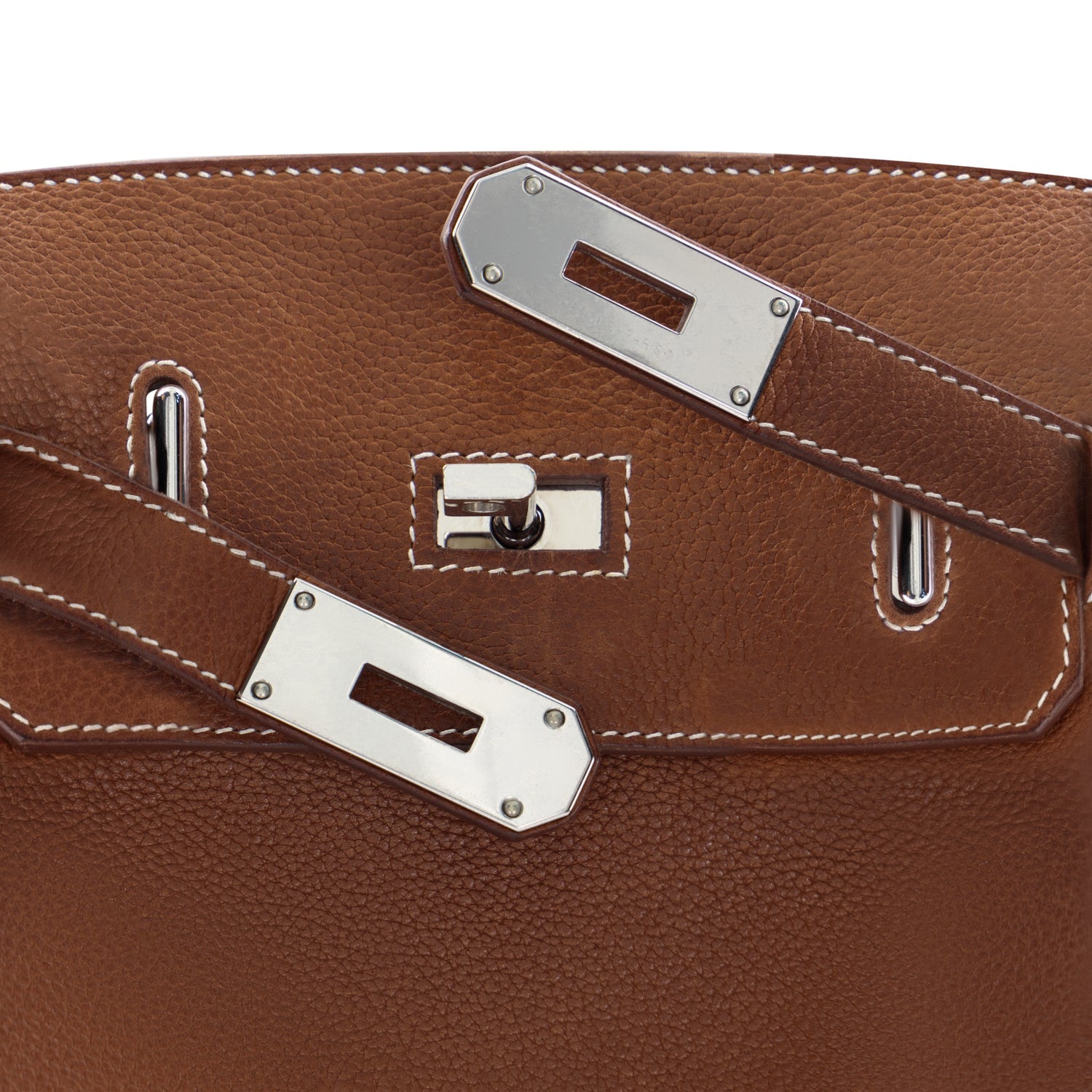 HERMES Hac à Dos Fauve Barenia Palladium hardware