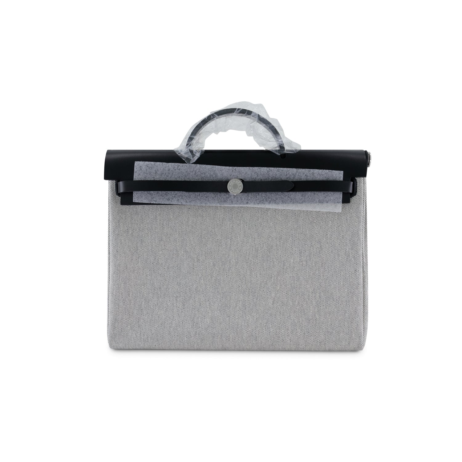 Hermès Herbag 39 Messenger Noir Vachehunter & Toile with Palladium Hardware