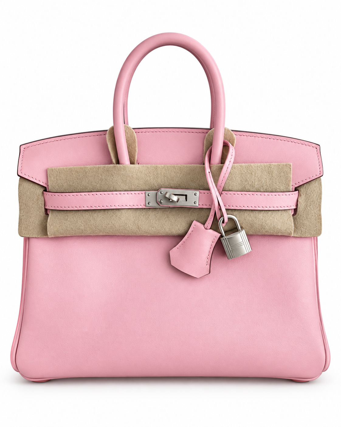 Birkin 25 Rose Sakura Swift Palladium Hardware