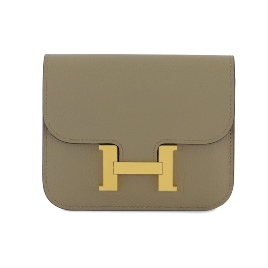 HERMÈS Constance Slim Beige Marfa Evercolor Gold Hardware