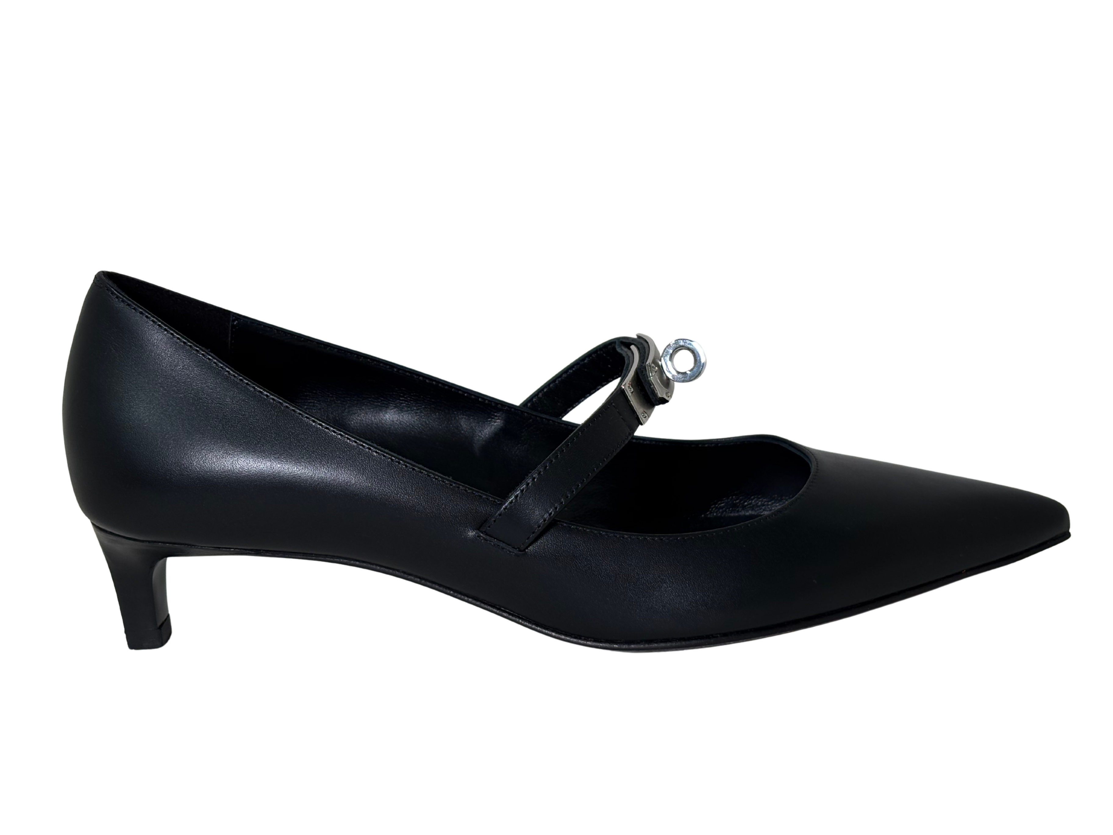 HERMES Kiara 40 Pump Noir Swift Palladium Hardware