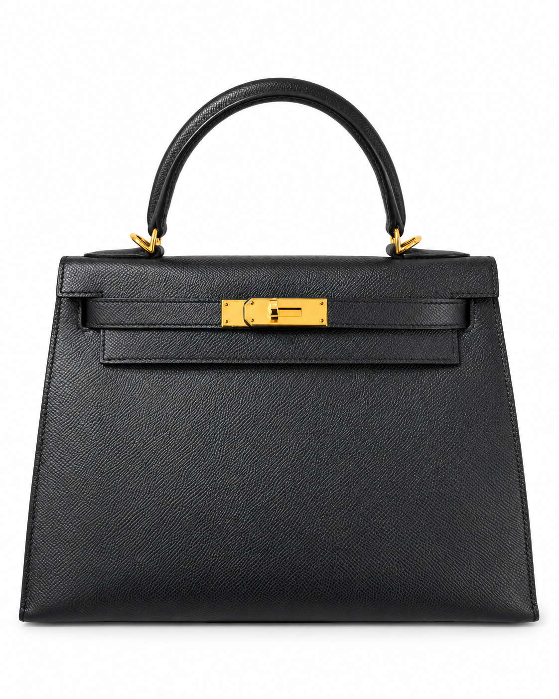 Hermès Kelly 28 Noir Epsom Gold Hardware