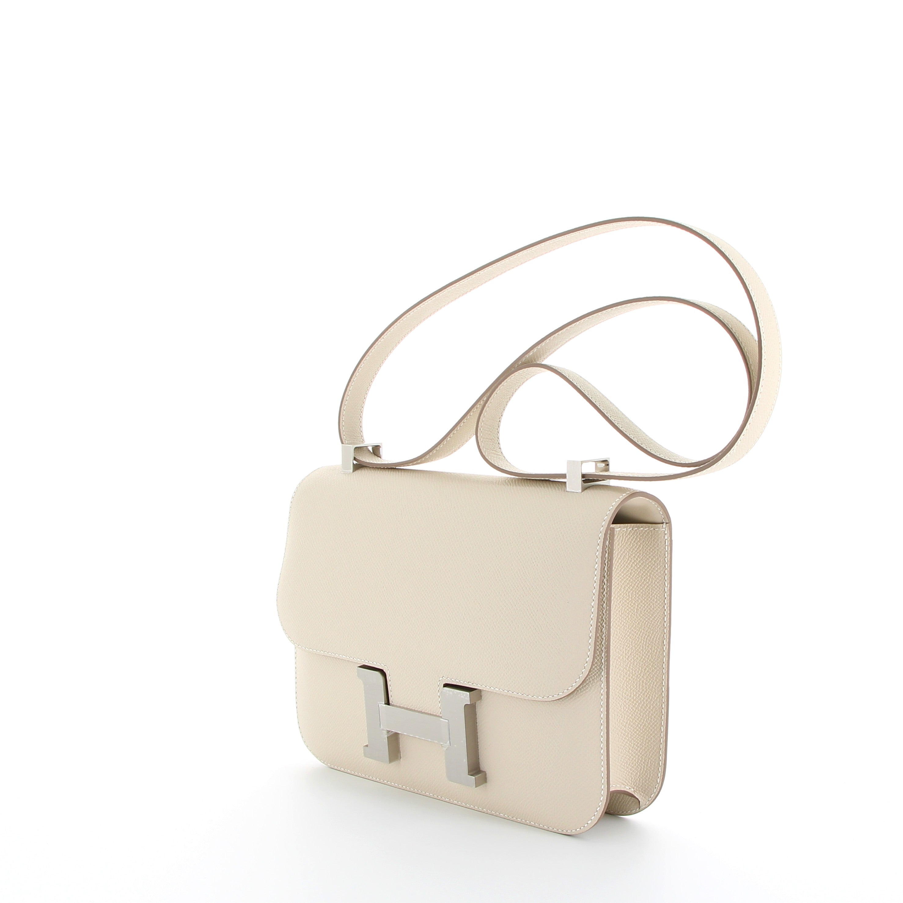 Hermès Constance 24cm in Craie Epsom with Permabrasse Hardware