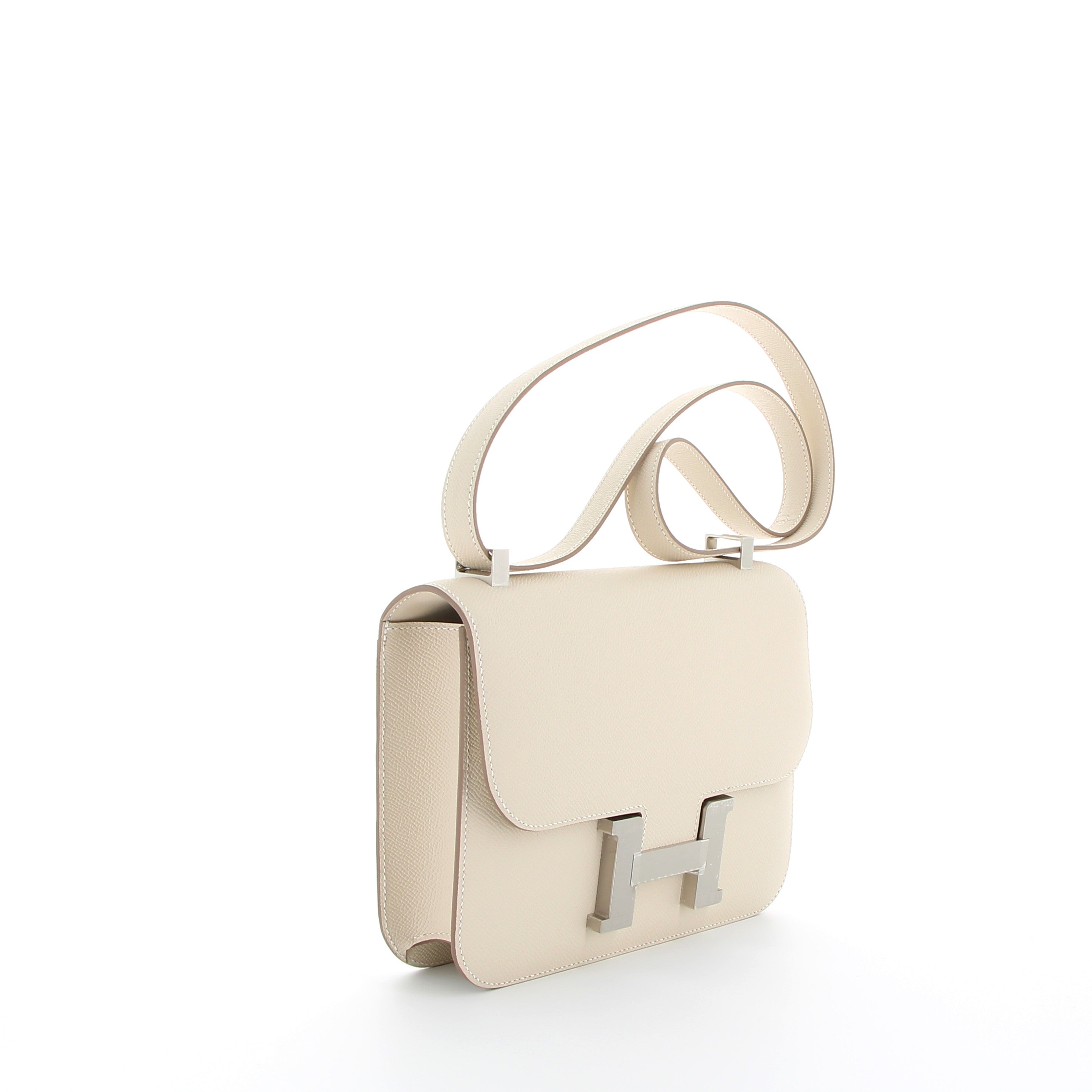 Hermès Constance 24cm in Craie Epsom with Permabrasse Hardware
