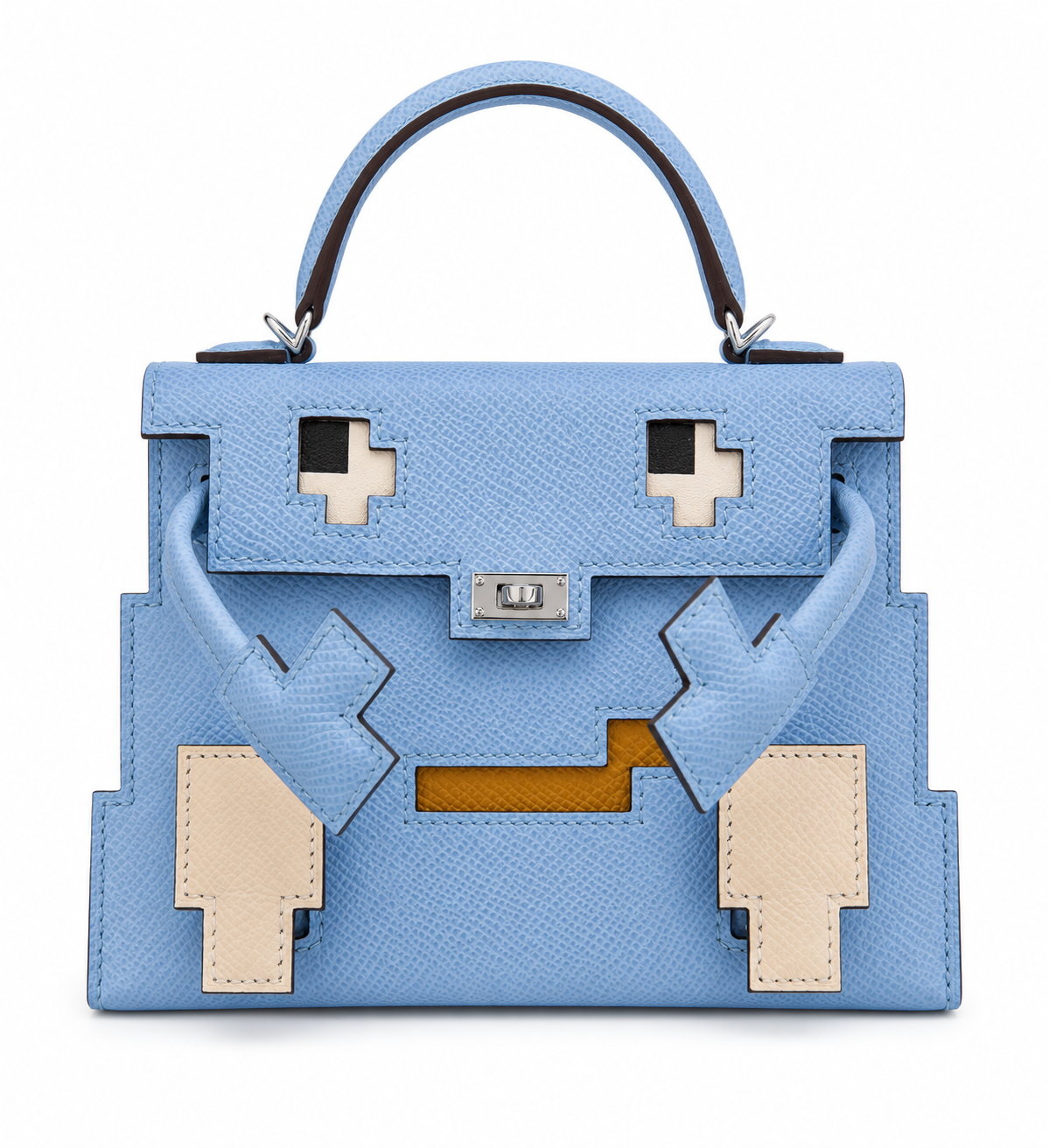Hermès Kelly Doll Picto Bleu Céleste Palladium Hardware Limited Edition