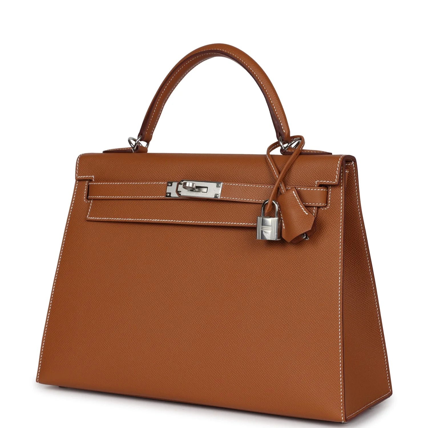 HERMES Kelly 32 Gold Epsom Palladium Hardware