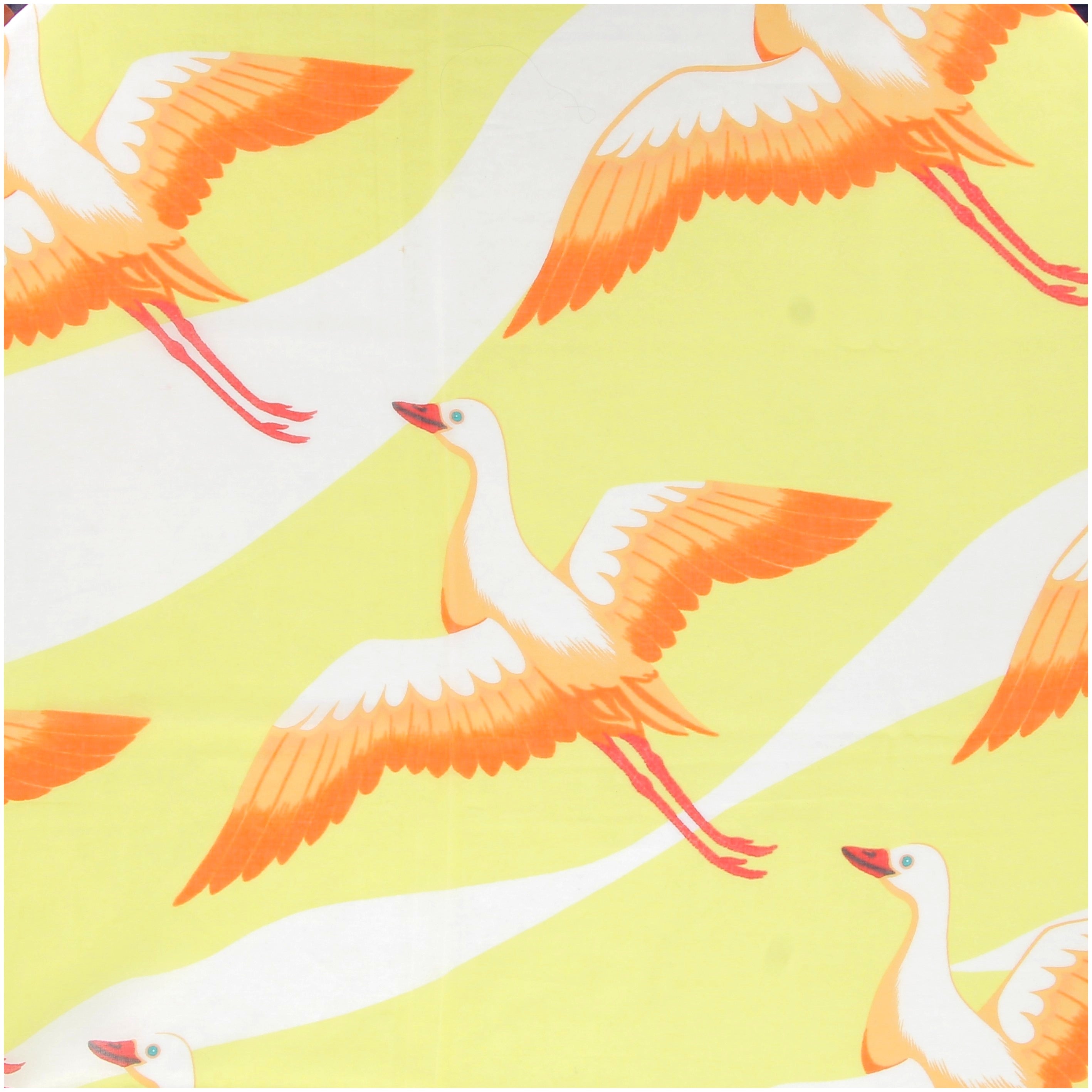 HERMES Pareo Yellow Bird Print