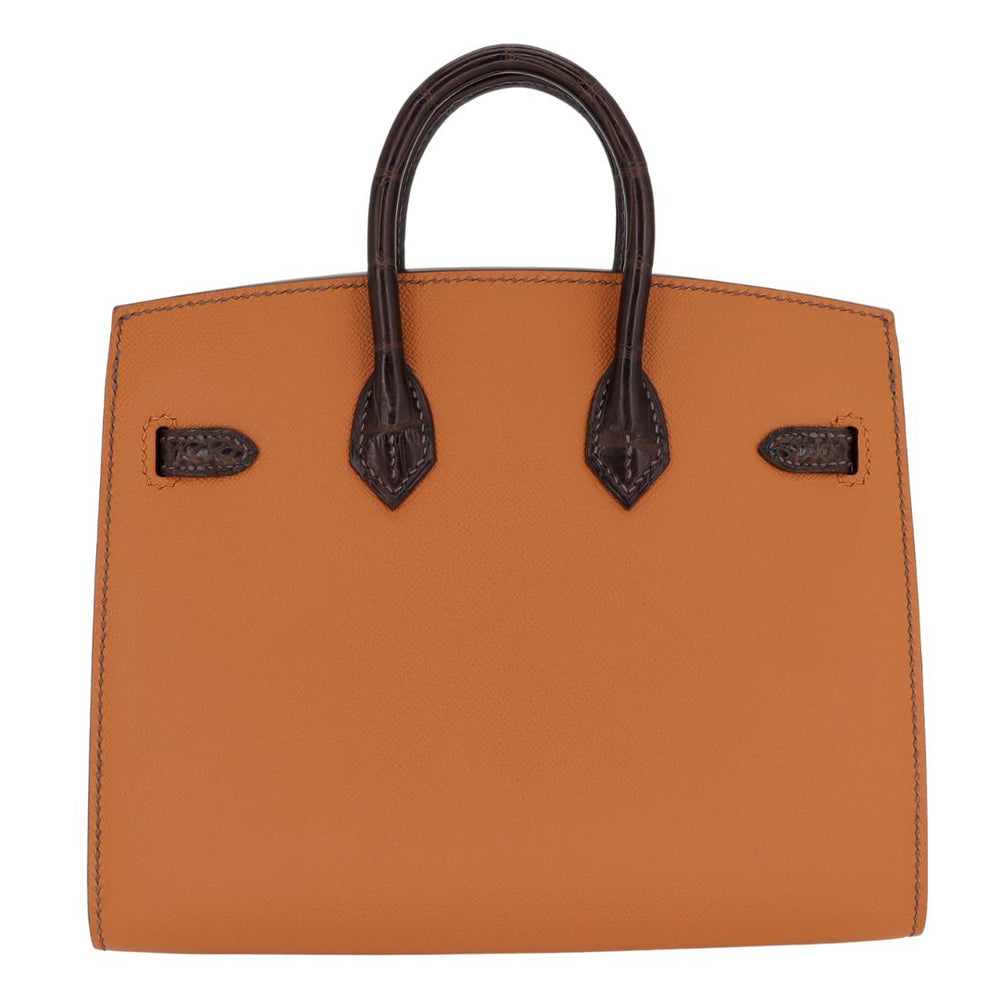 HERMÈS Birkin 20 Sellier Faubourg House Day Brown Palladium Hardware