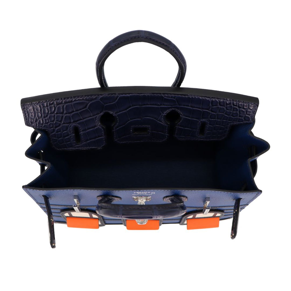 HERMÈS Birkin 20 Sellier Faubourg House Night Palladium Hardware