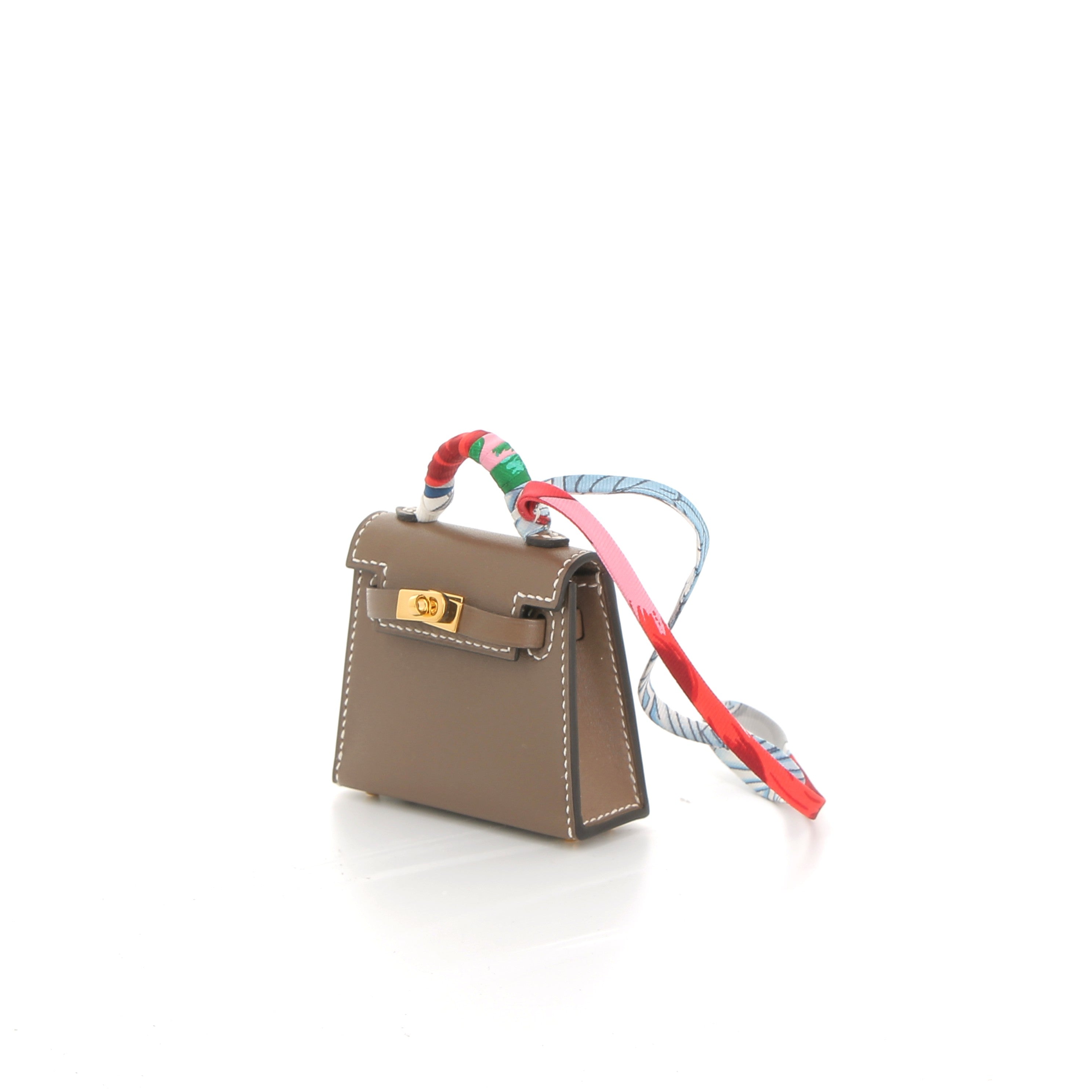 HERMÈS Charms Kelly Twilly Étoupe