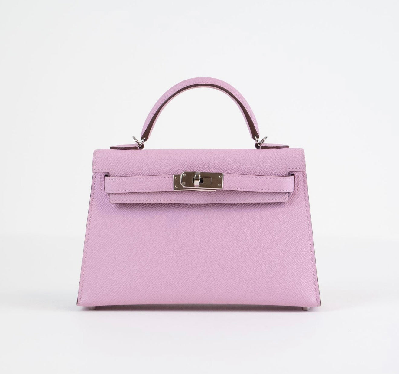 Hermès Mini Kelly 20&nbsp;Mauve Sylvestre Epsom leather with Palladium Hardware
