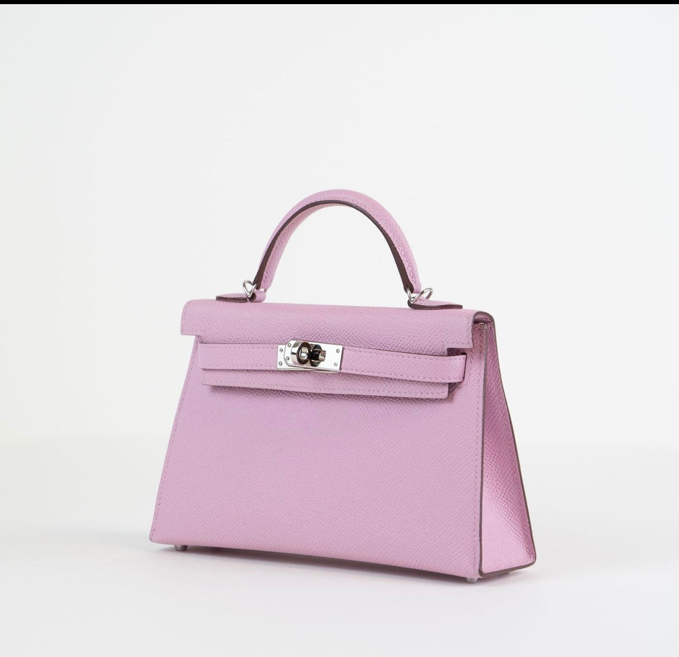 Hermès Mini Kelly 20&nbsp;Mauve Sylvestre Epsom leather with Palladium Hardware