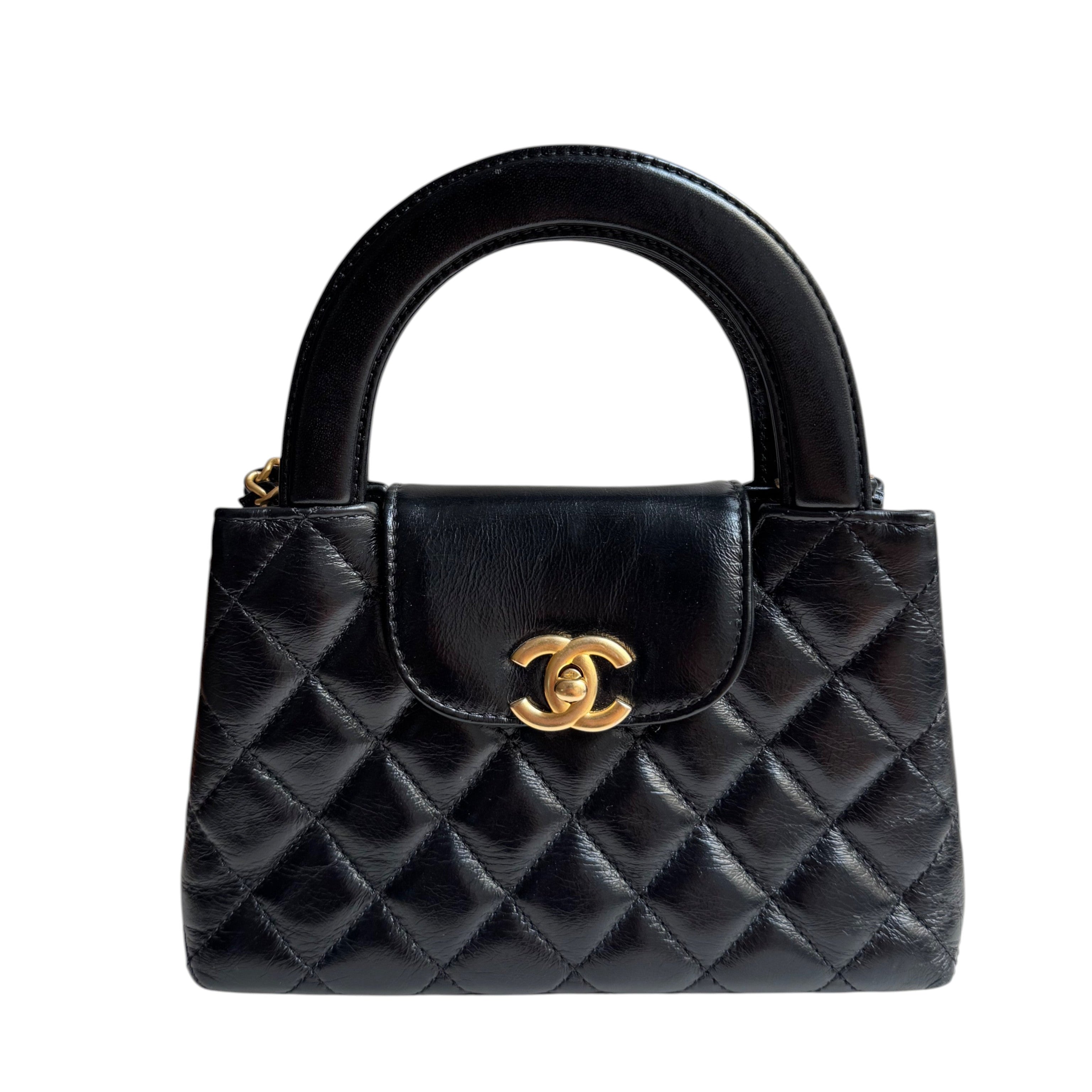 CHANEL Mini Kelly Noir Gold Hardware