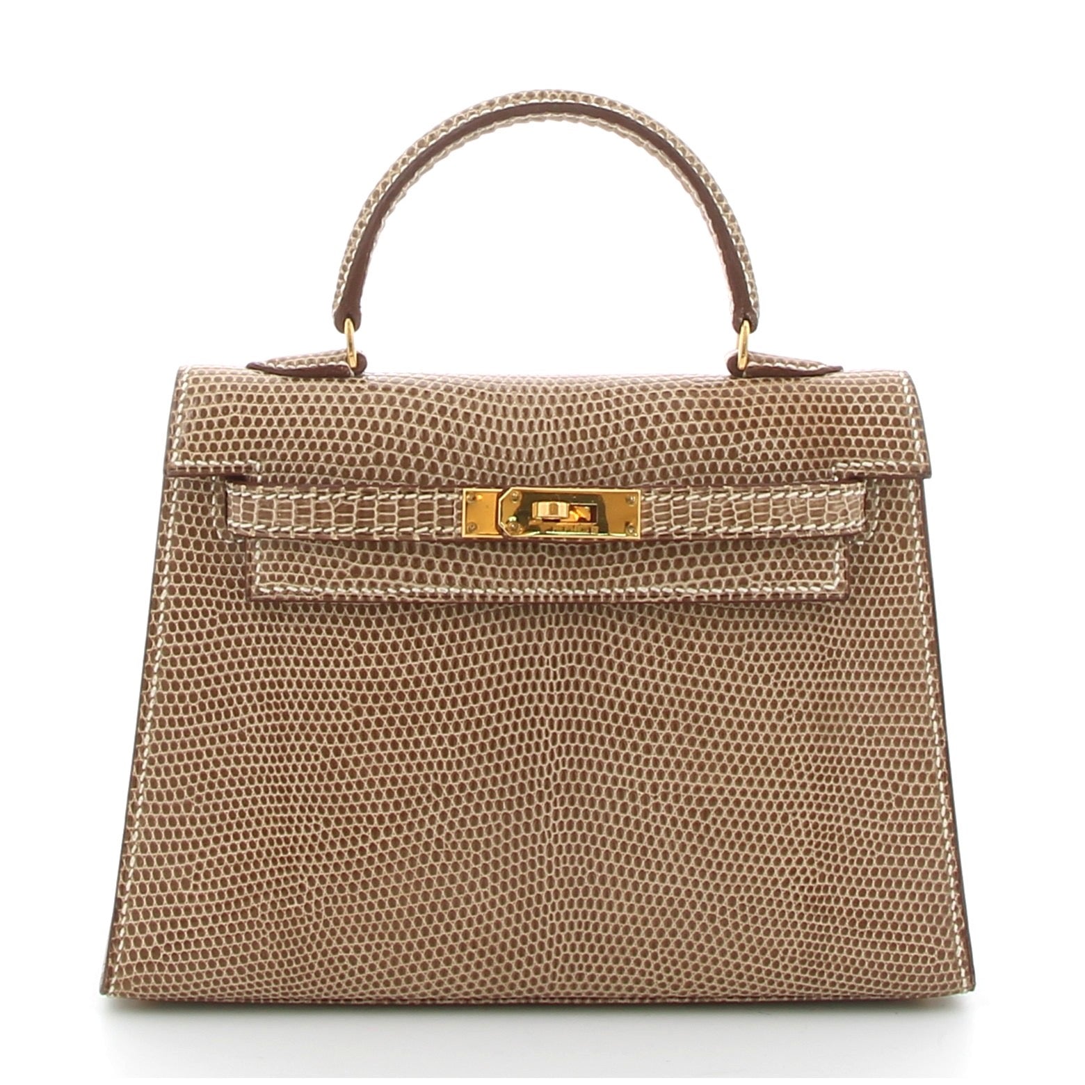 Hermès Kelly 15 Lizard Grey GHW – Vintage 1993
