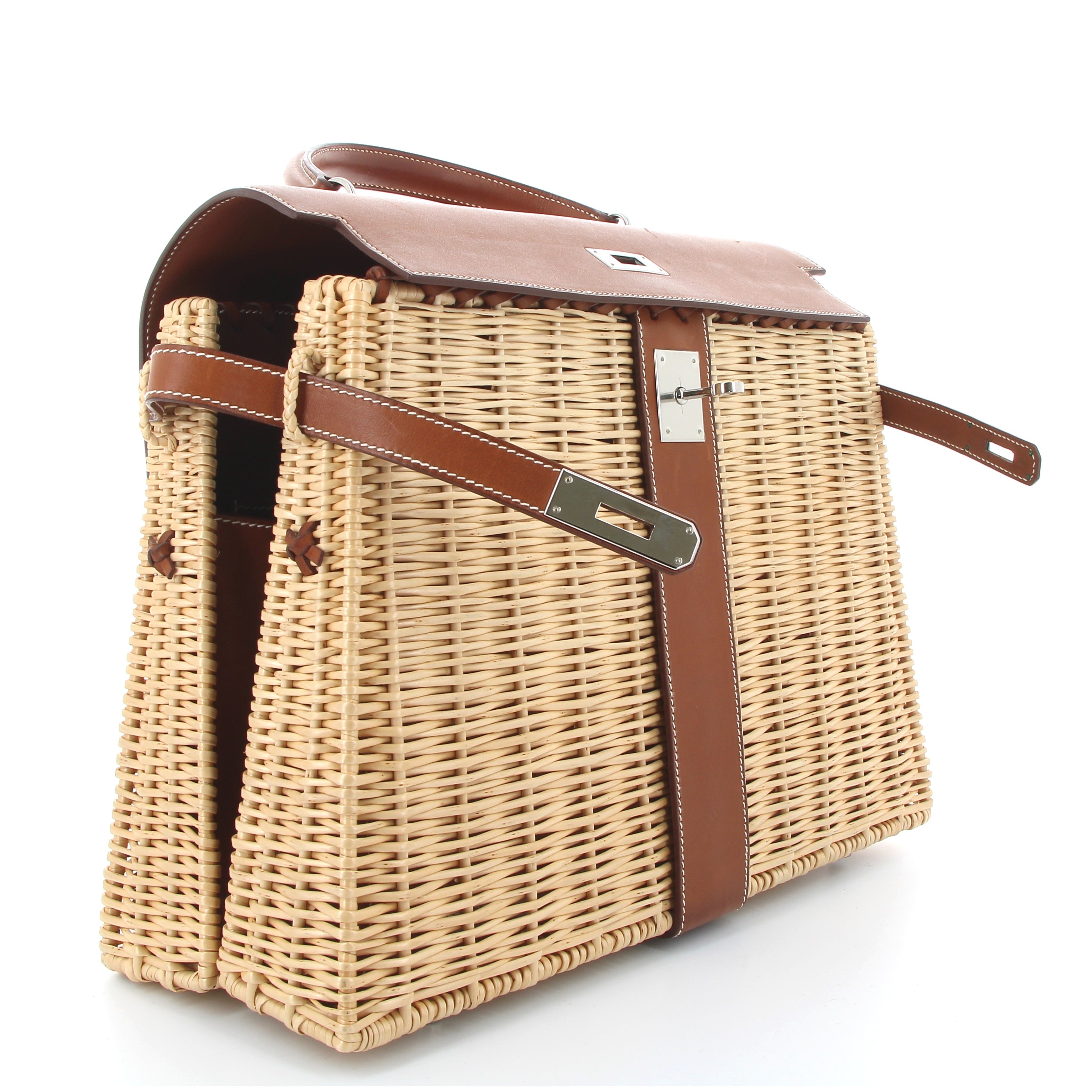 Hermès Kelly 35 Picnic Barenia Fauve PHW Limited Edition – Square N Excellent condition