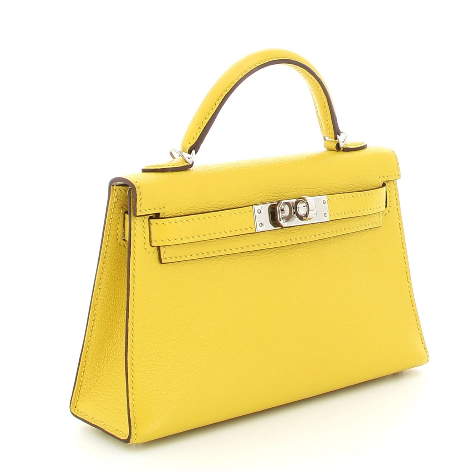 Hermès Kelly 20 Sellier Verso – Jaune Naples / Beton Chevre Leather | U Stamp