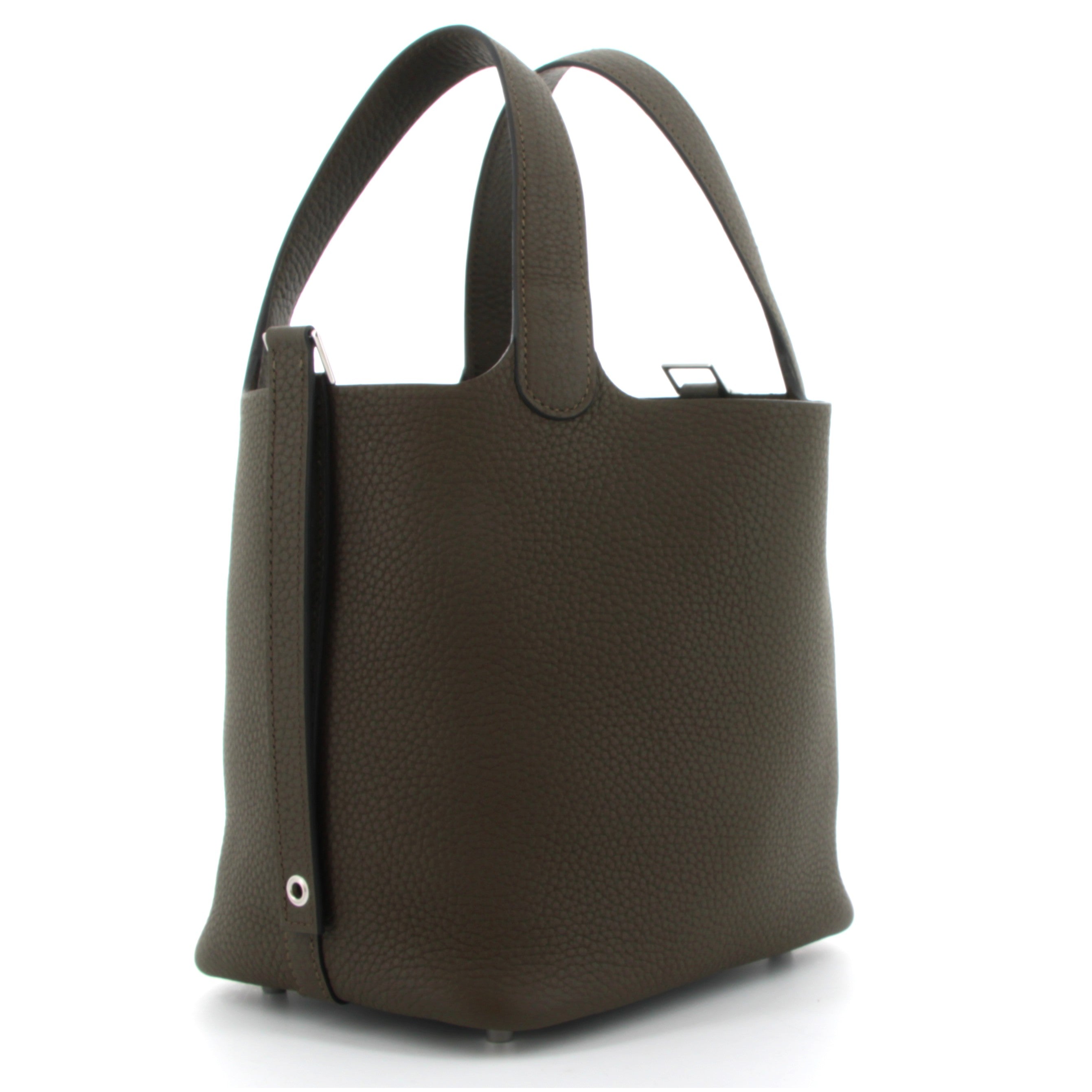 HERMES Picotin 18 Vert Loden Taurillon Clemence Palladium Hardware