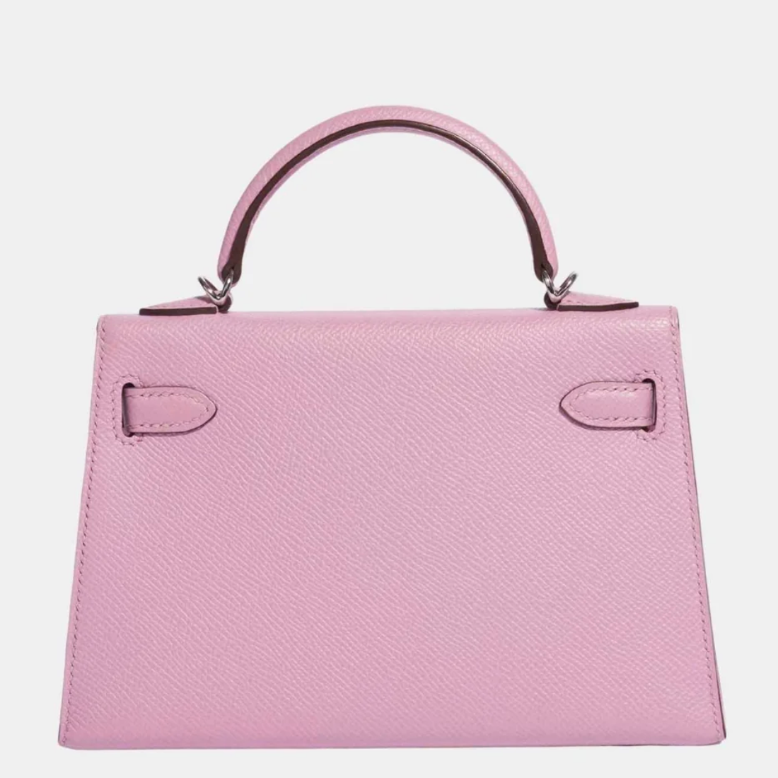 HERMES Kelly 20 Mauve Sylvestre Epsom Palladium Hardware