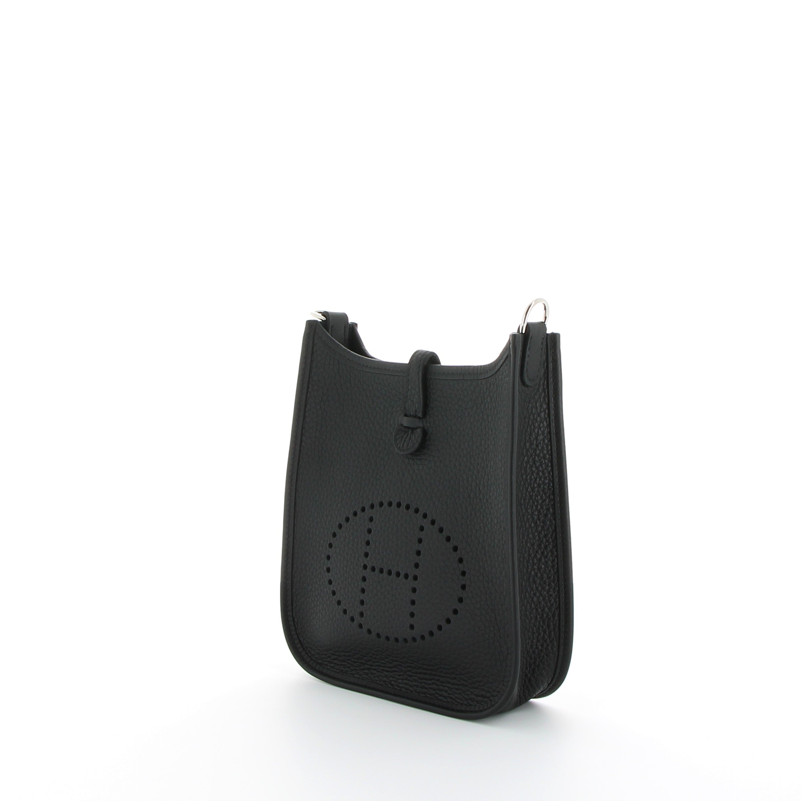Hermès Mini Evelyne 16cm in Black Taurillon Clemence with Gold Hardware