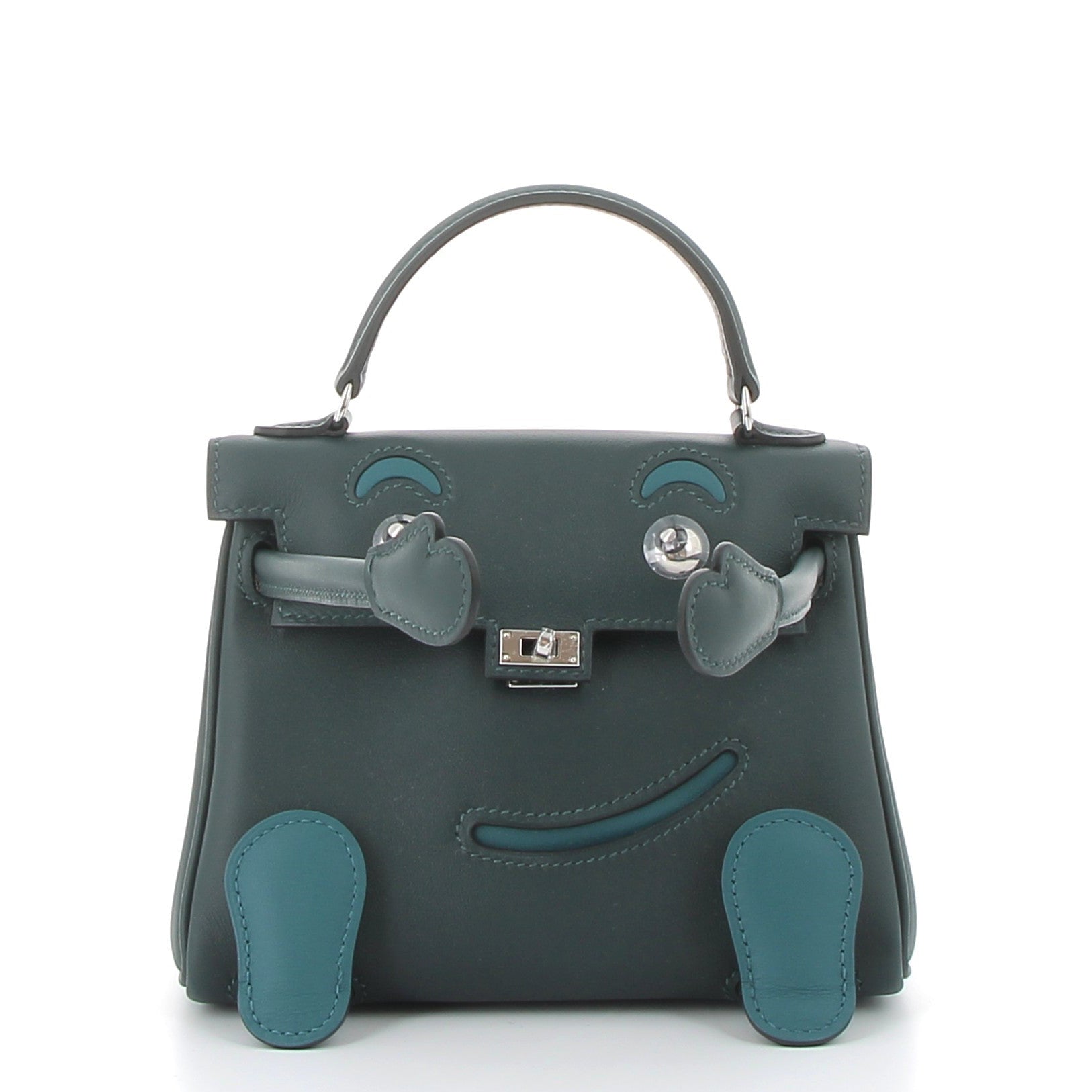 HERMES Kelly Doll Vert Mangrove/Vert Cypress Swift leather Palladium hardware